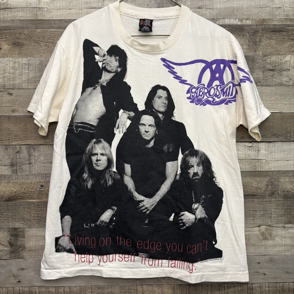 Band Tees Vintage 1994 Get a Grip Aerosmith World Tour Shirt Size US XL / EU 56 / 4 - 1 Thumbnail
