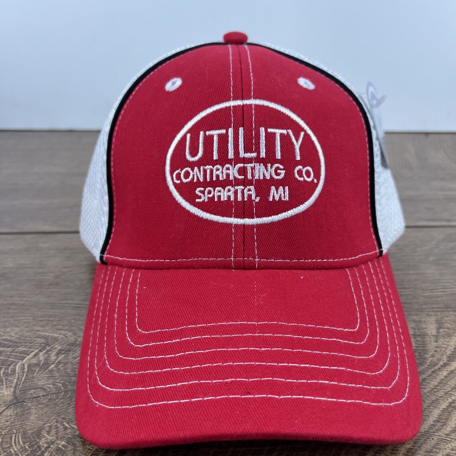 Other Utility Contracting Hat Sparta Michigan Red Adjustable Hat R Size ONE SIZE - 2 Thumbnail
