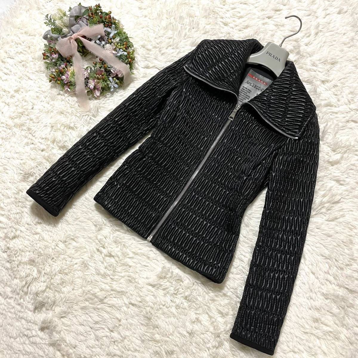 Prada Authentic Prada Sport Zip-Up Gathered Nylon Jacket Size XS / US 0-2 / IT 36-38 - 4 Thumbnail