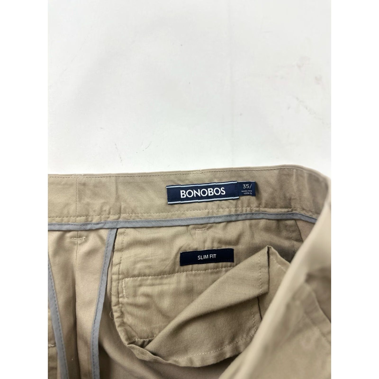 Bonobos Bonobos Pants Men 36x27 Khaki Tan Chino Classic Slimming Pockets Altered Hem 35x32 Beige City Preppy Golf 90s Mens Size US 36 / EU 52 - 4 Thumbnail