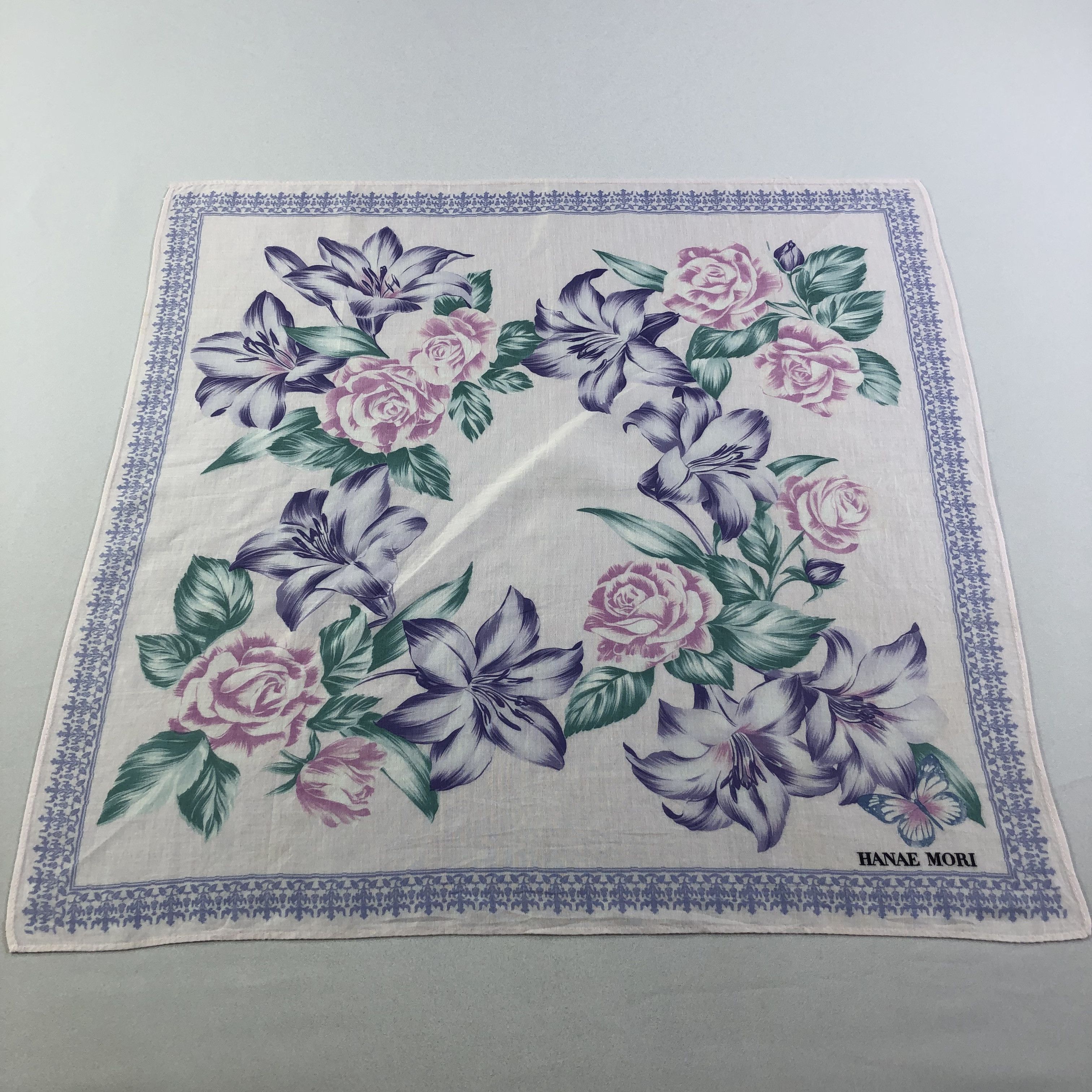 Hanae Mori Hanae Mori Handkerchief Neckerchief Bandana H1947 Size ONE SIZE - 2 Thumbnail
