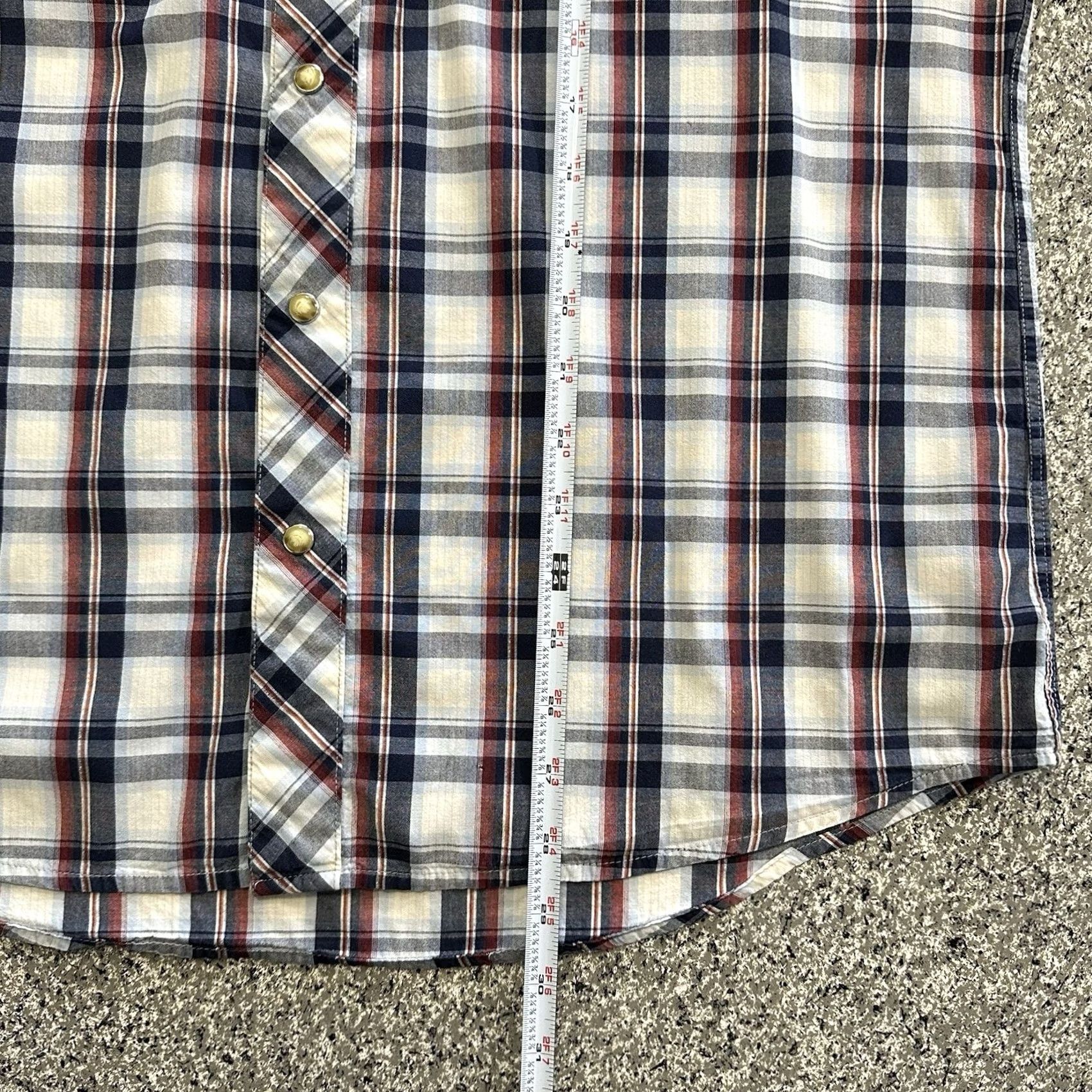 Vintage BKE 67 Pearl Snap Shirt Mens L Western Long Sleeve Cotton Red Blue Plaid Buckle Size US L / EU 52-54 / 3 - 5 Thumbnail