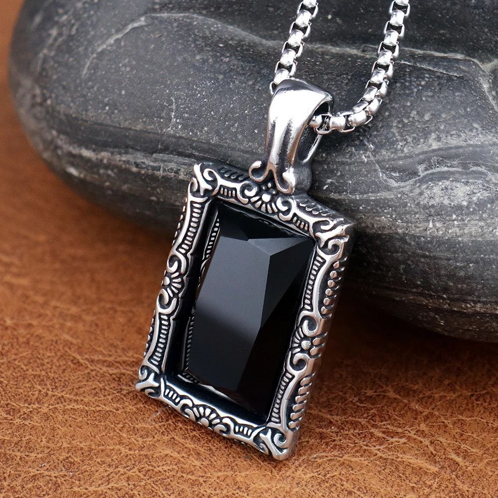 Jewelry Black Gemstone Necklace Size ONE SIZE - 3 Thumbnail