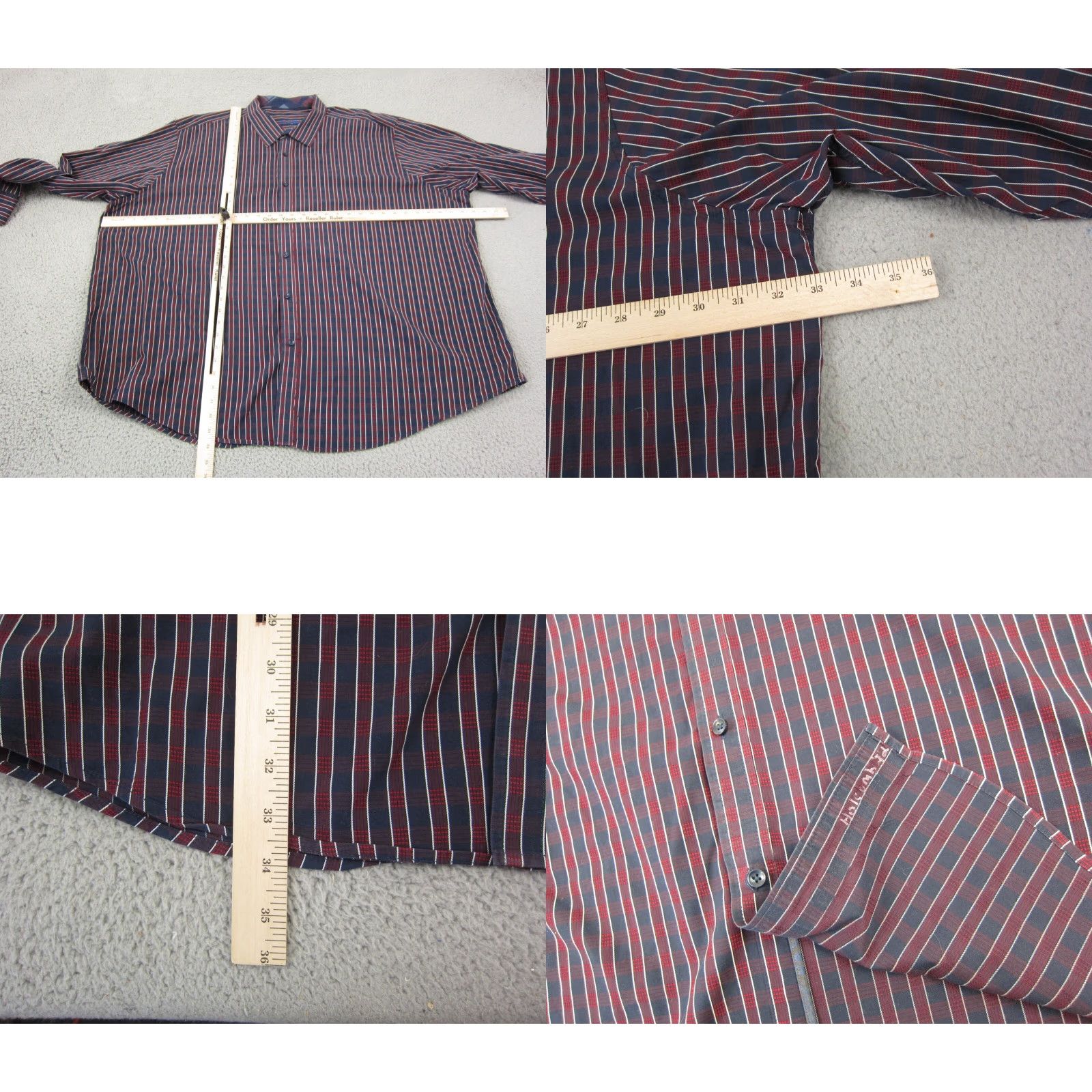 Tasso Elba VINTAGE Tasso Elba Shirt Big 4XB Button-Up Plaid Casual Mens Blue Size US XXL / EU 58 / 5 - 8 Thumbnail