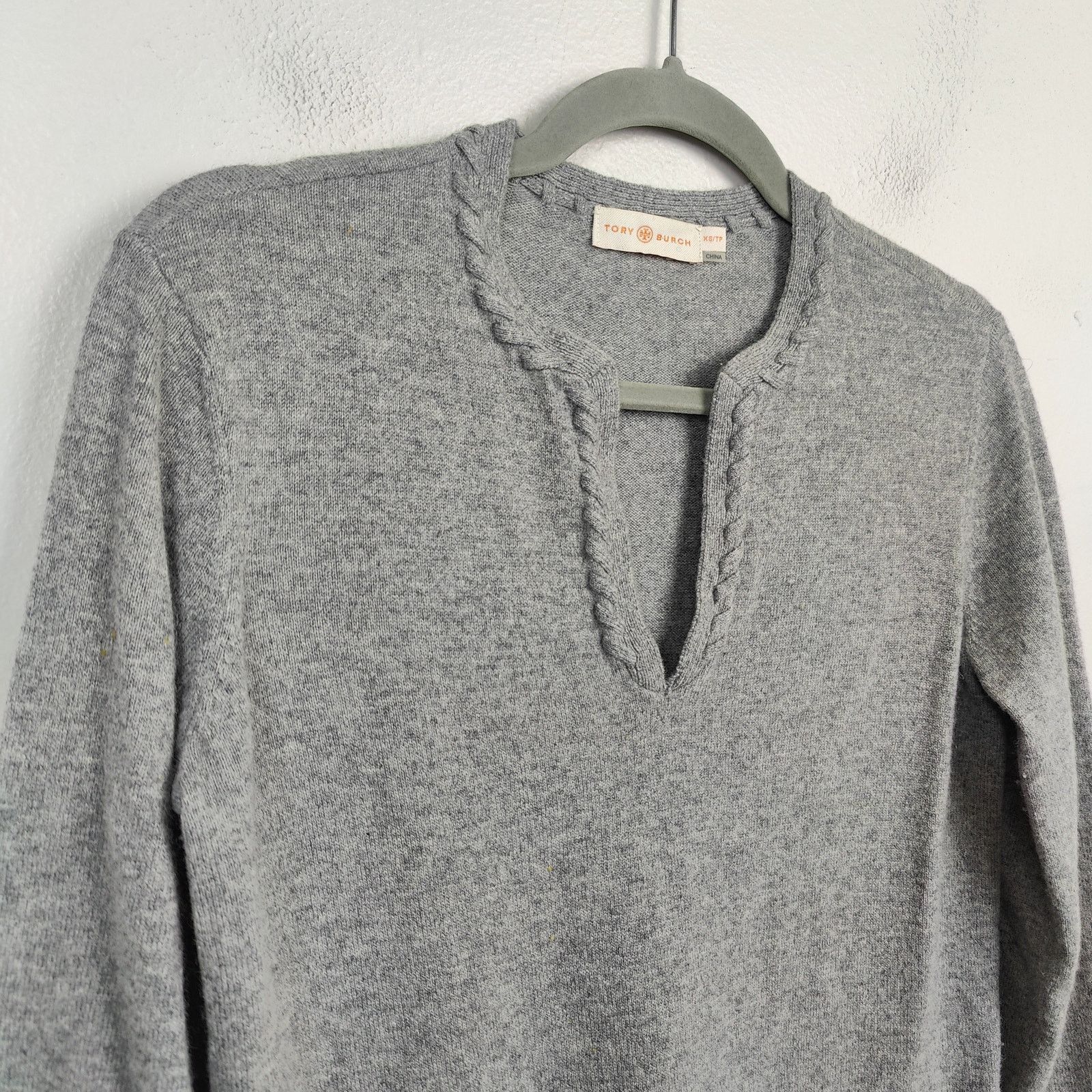 Tory Burch Tory Burch Cashmere Sweater Womens XS Gray Heather Size XS / US 0-2 / IT 36-38 - 2 Thumbnail