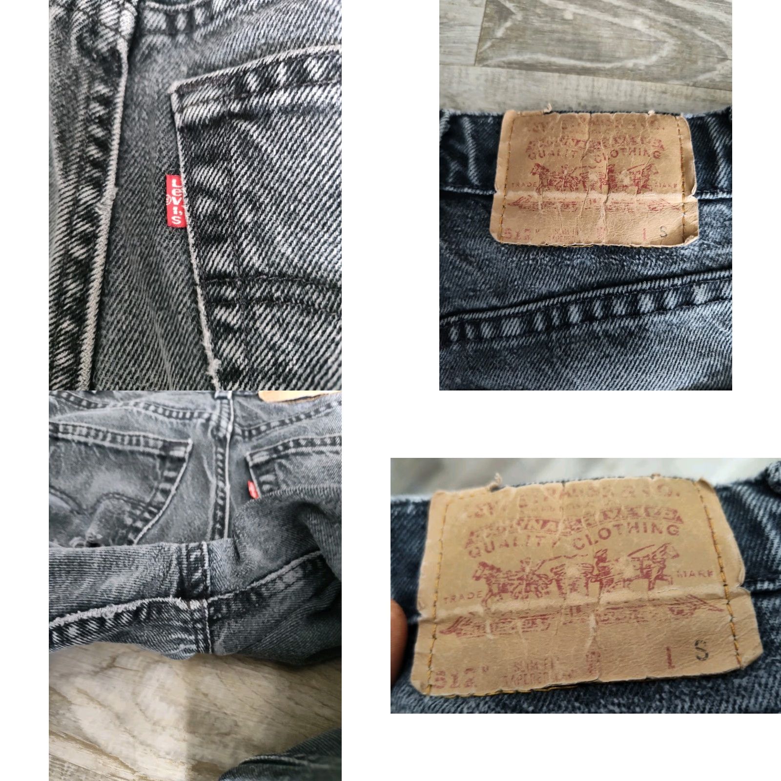 Levi's VINTAGE Levi's 512 Jeans Women Black 90s Slim Fit Tapered Distressed 5-Pocket USA Made Denim Size 26" / US 2 / IT 38 - 11 Thumbnail