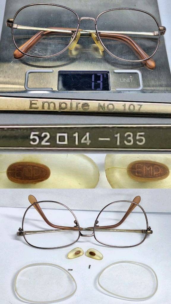 Other Vintage Empire NO.107 Sabae Archive Glasses Frame Japan 13g Size ONE SIZE - 3 Thumbnail