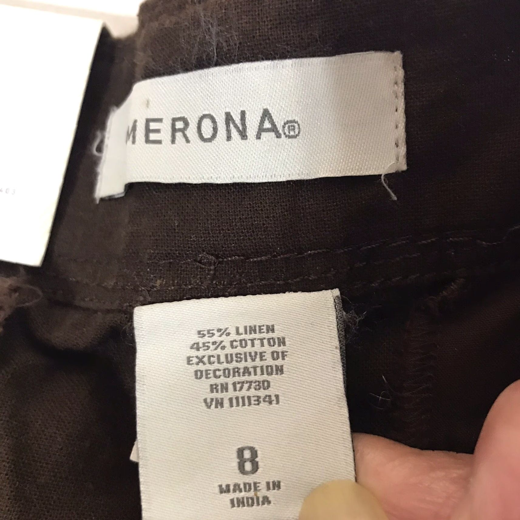 Merona VINTAGE Merona Brown Linen Blend Cargo Shorts Women’s Size 8 Casual Summer Lightweight Pockets Size 30" / US 8 / IT 44 - 3 Thumbnail