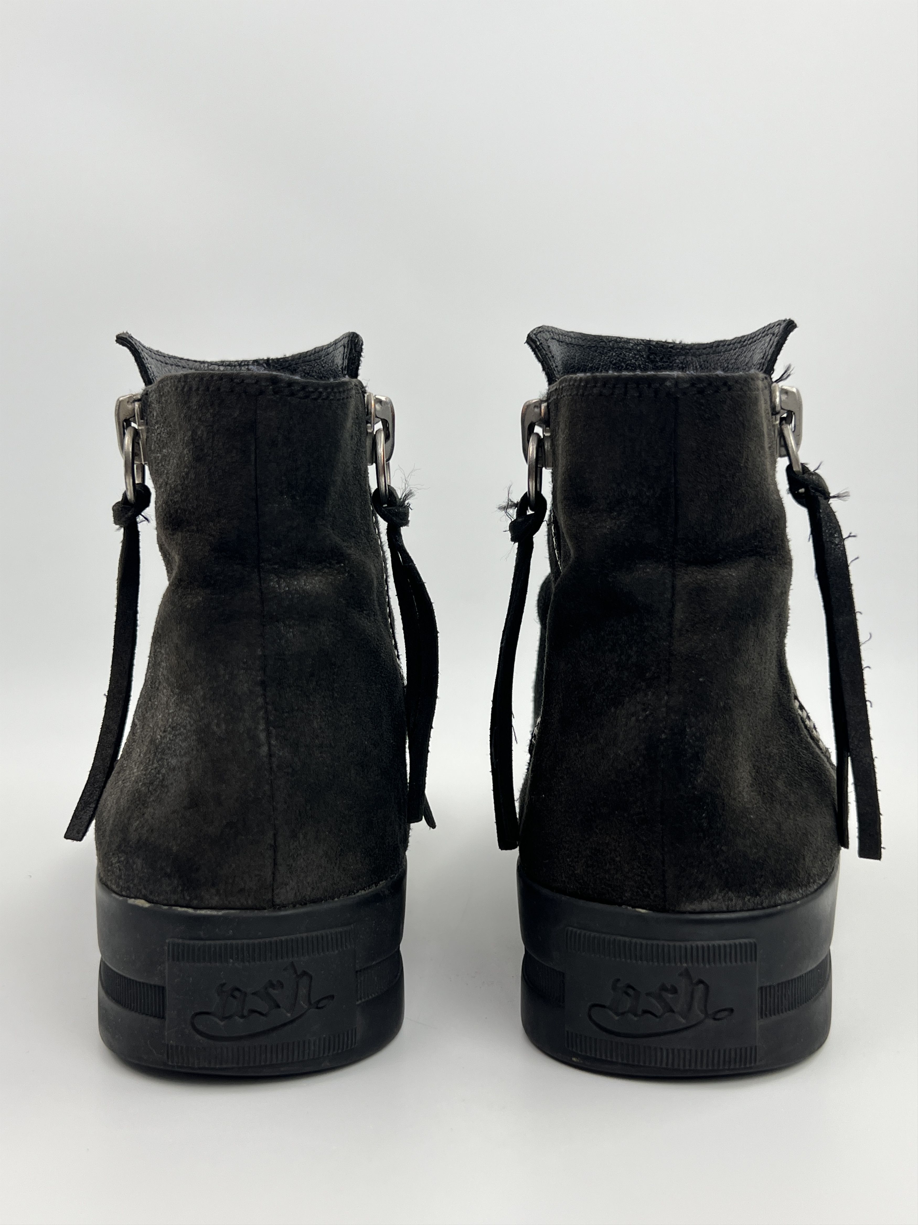 ASH Y2K ASH Black Leather Ankle Boots Zippers Avant Garde Style Size US 9 / IT 39 - 5 Thumbnail