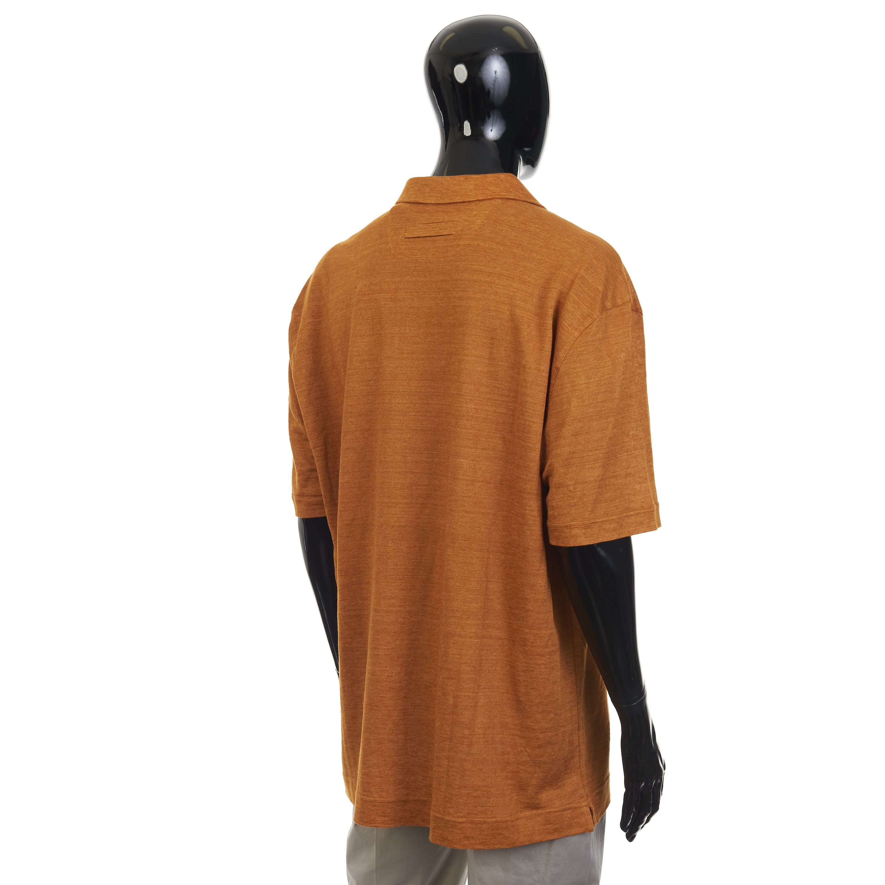 Ermenegildo Zegna Ochre Oasi Lino Open Polo Shirt Size 60 Size US XXL / EU 58 / 5 - 6 Thumbnail