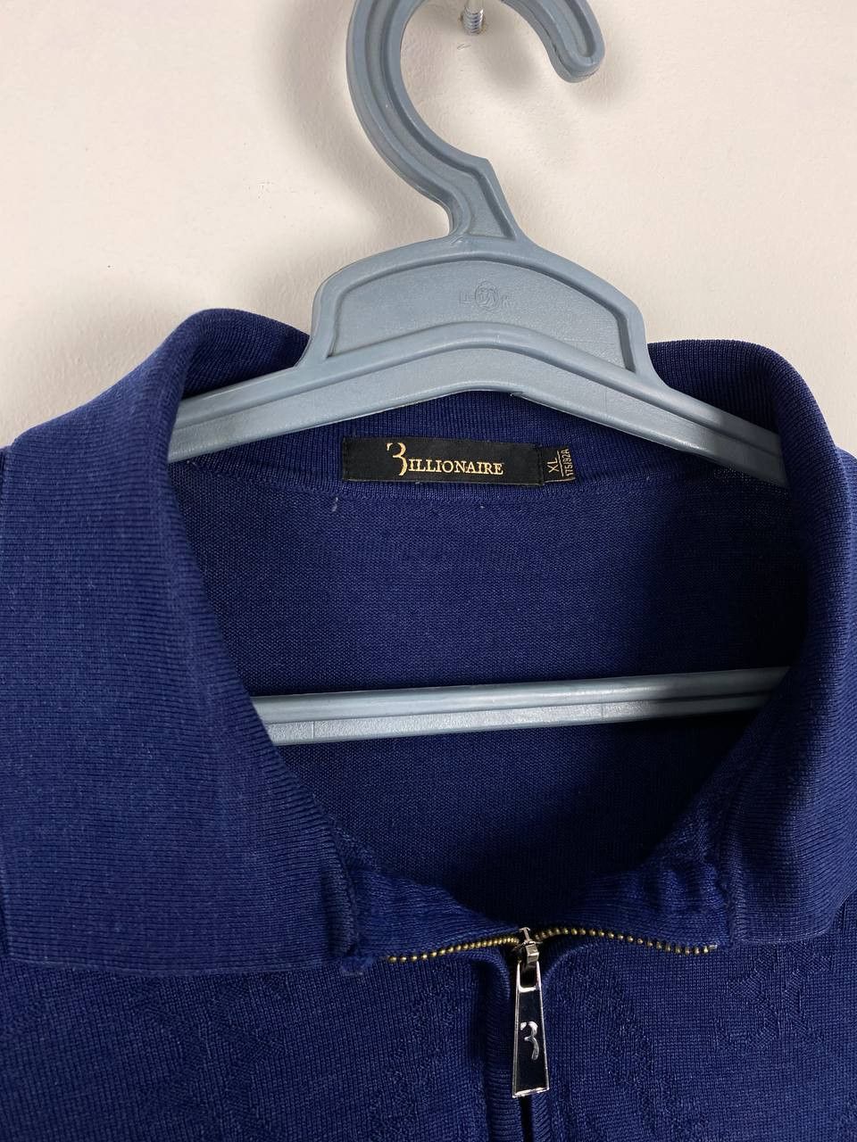Billionaire Couture Billionaire Wool Polo Sweater Logo Navy Made In Italy Size US XL / EU 56 / 4 - 8 Thumbnail