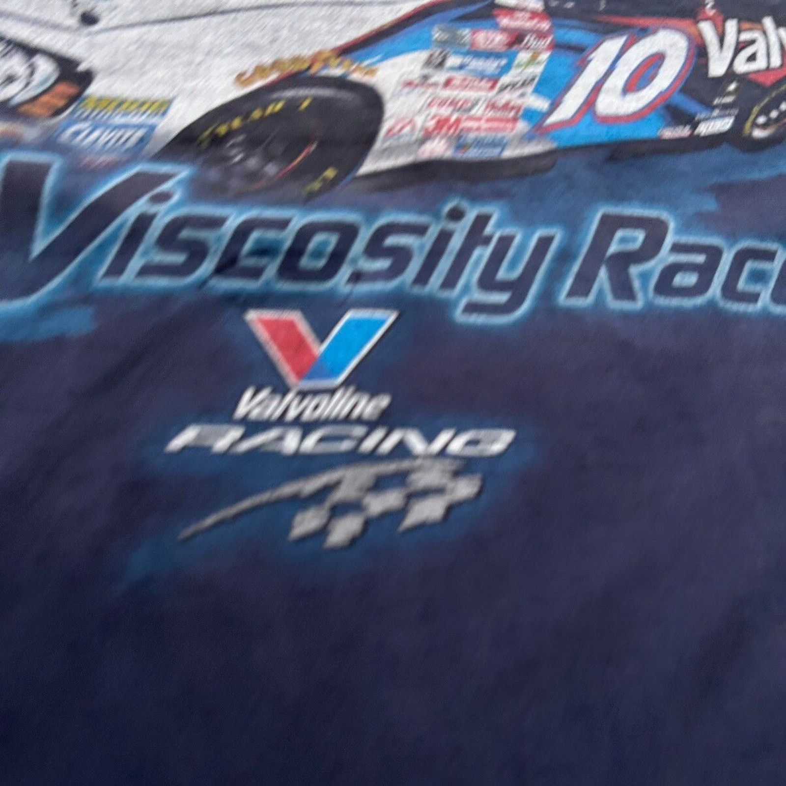 NASCAR × Vintage Vintage Y2K NASCAR Valvoline Racing T Shirt 2XL Faded Blue Size US XXL / EU 58 / 5 - 7 Thumbnail