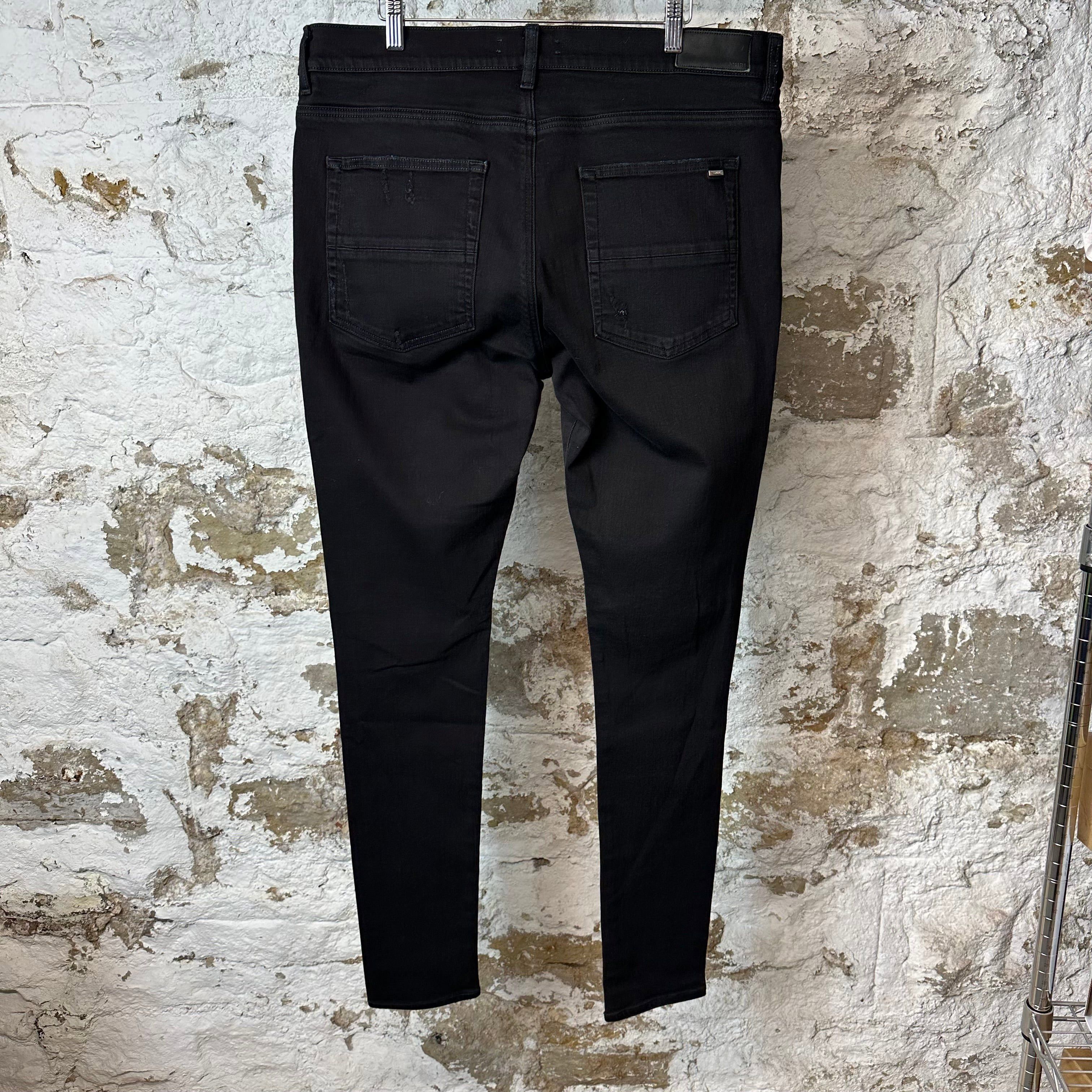 Amiri Amiri MX1 Green Suede Black Denim Jeans Sz 38 Size US 38 / EU 54 - 2 Thumbnail