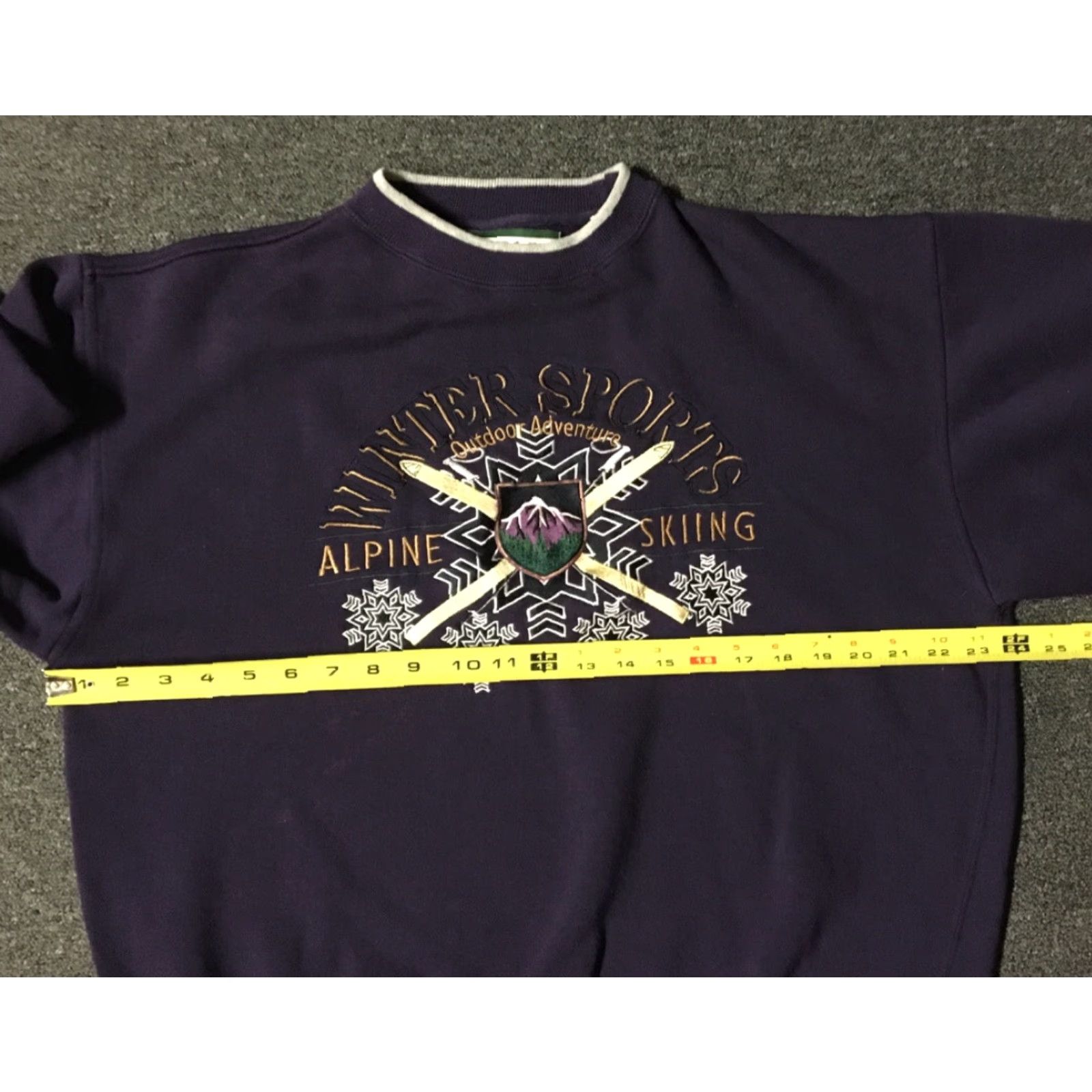 Vintage VINTAGE 90s Alpine Skiing Embroidered Sweatshirt M Winter Sports Snow Nature USA Purple Men Sz M Red Cliff Trading Co Sweatshirt Size US M / EU 48-50 / 2 - 6 Thumbnail