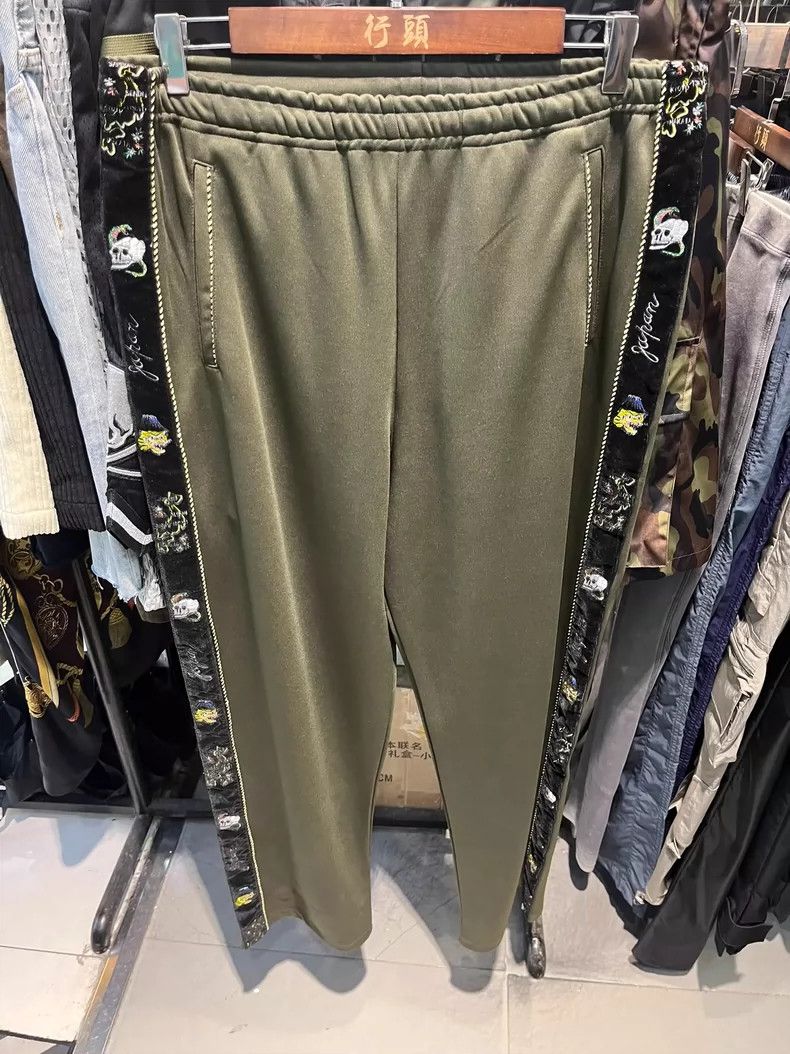 Kapital Embroidered Pants with Suede Ribbon - dmc