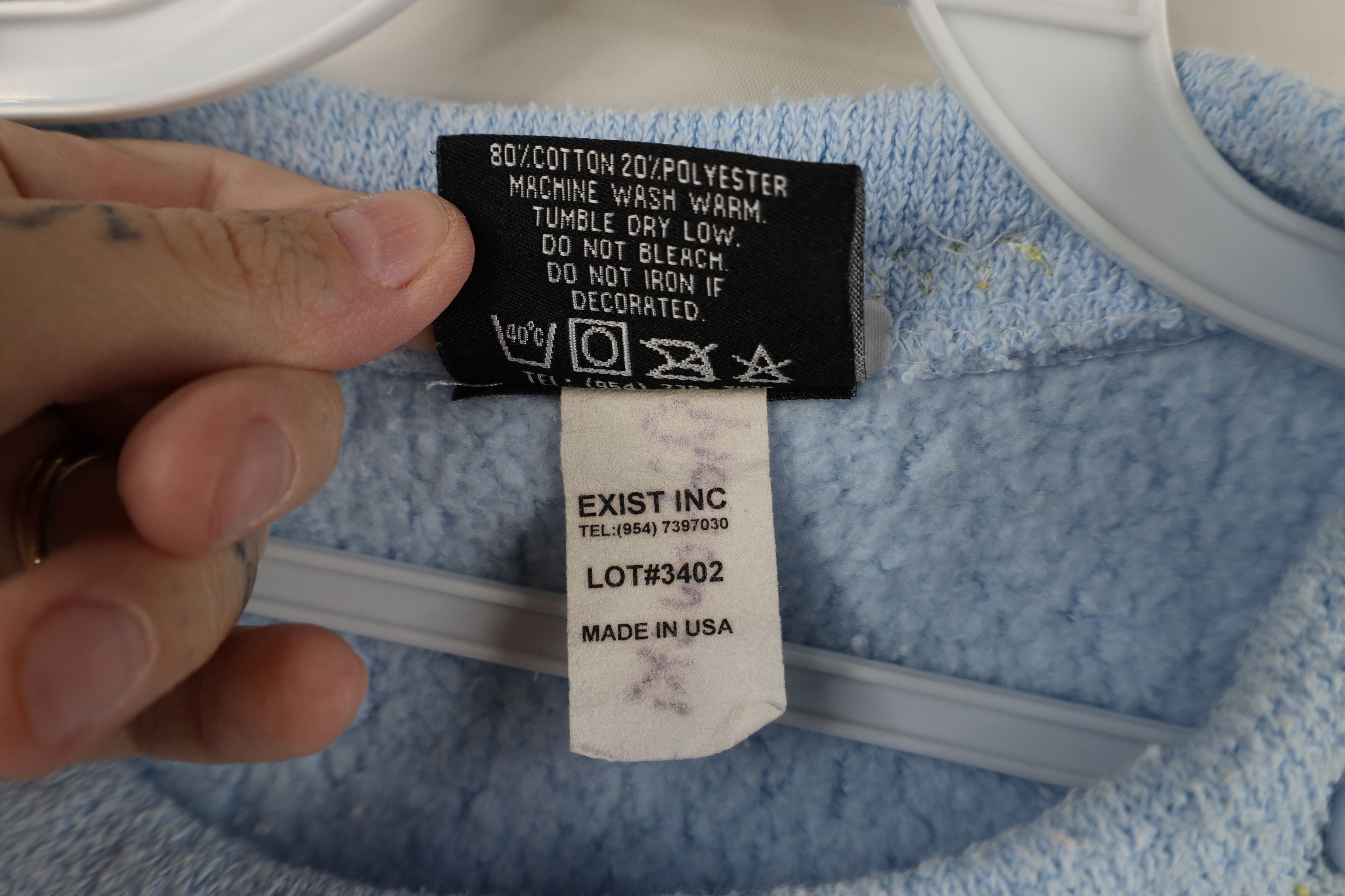 Vintage Vintage 90s Streetwear Butterfly Terry Cloth Sweatshirt USA Size L / US 10 / IT 46 - 13 Thumbnail