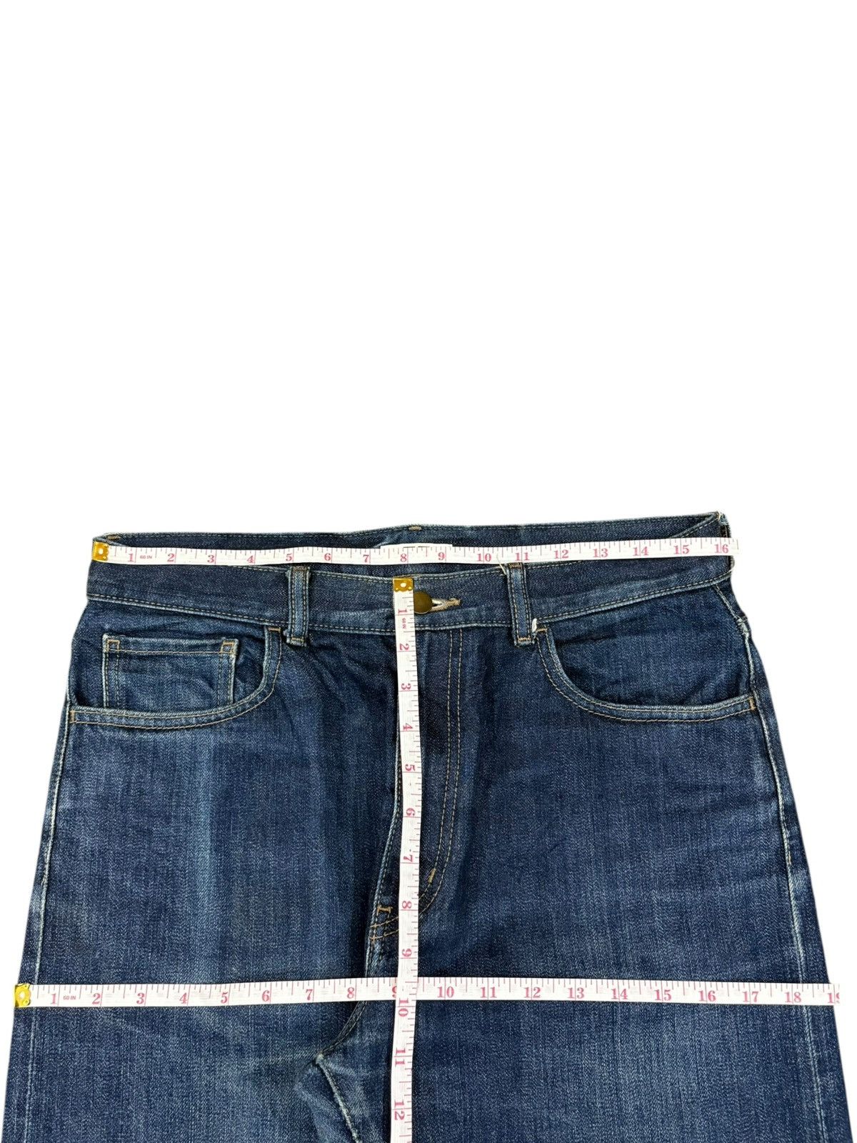 Lemaire × Uniqlo Vintage Uniqlo Lemaire Selvedge Blue Wash Loose Jeans Size US 31 - 12 Thumbnail