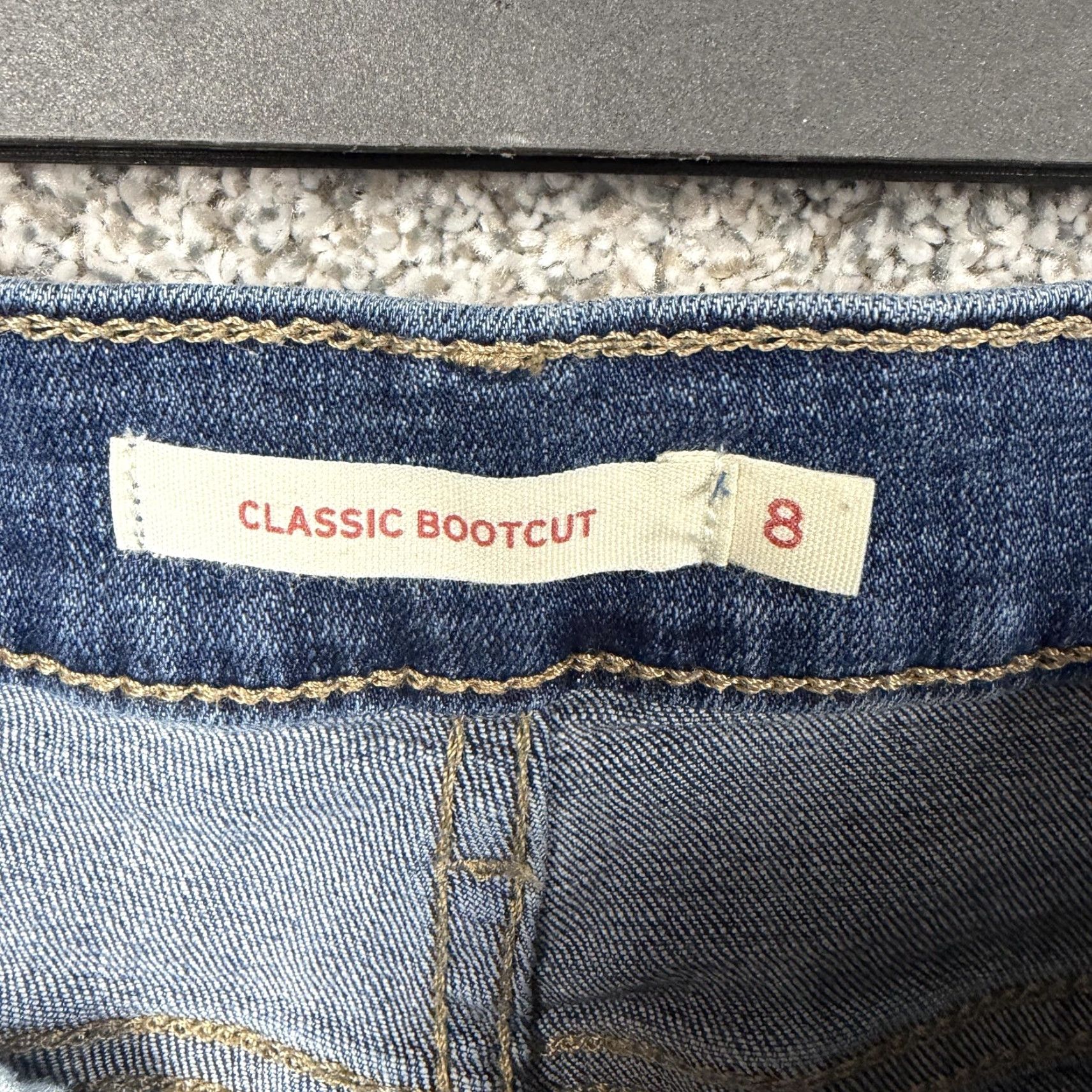 Levi's Levi’s Classic Bootcut Jeans Womens 8 Dark Wash Blue Stretch Denim Mid Rise Jeans Women Size 40" / US 18 - 7 Thumbnail