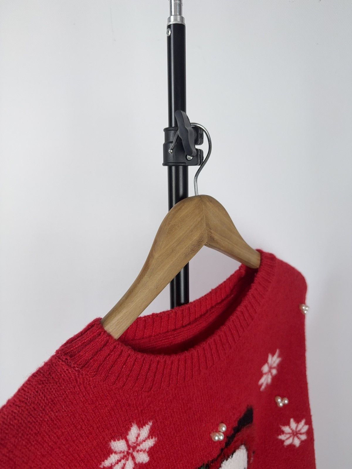 Disney × Vintage Disney Mickey Mouse Red Holiday Knit Sweater Xmas M Size US M / EU 48-50 / 2 - 3 Thumbnail