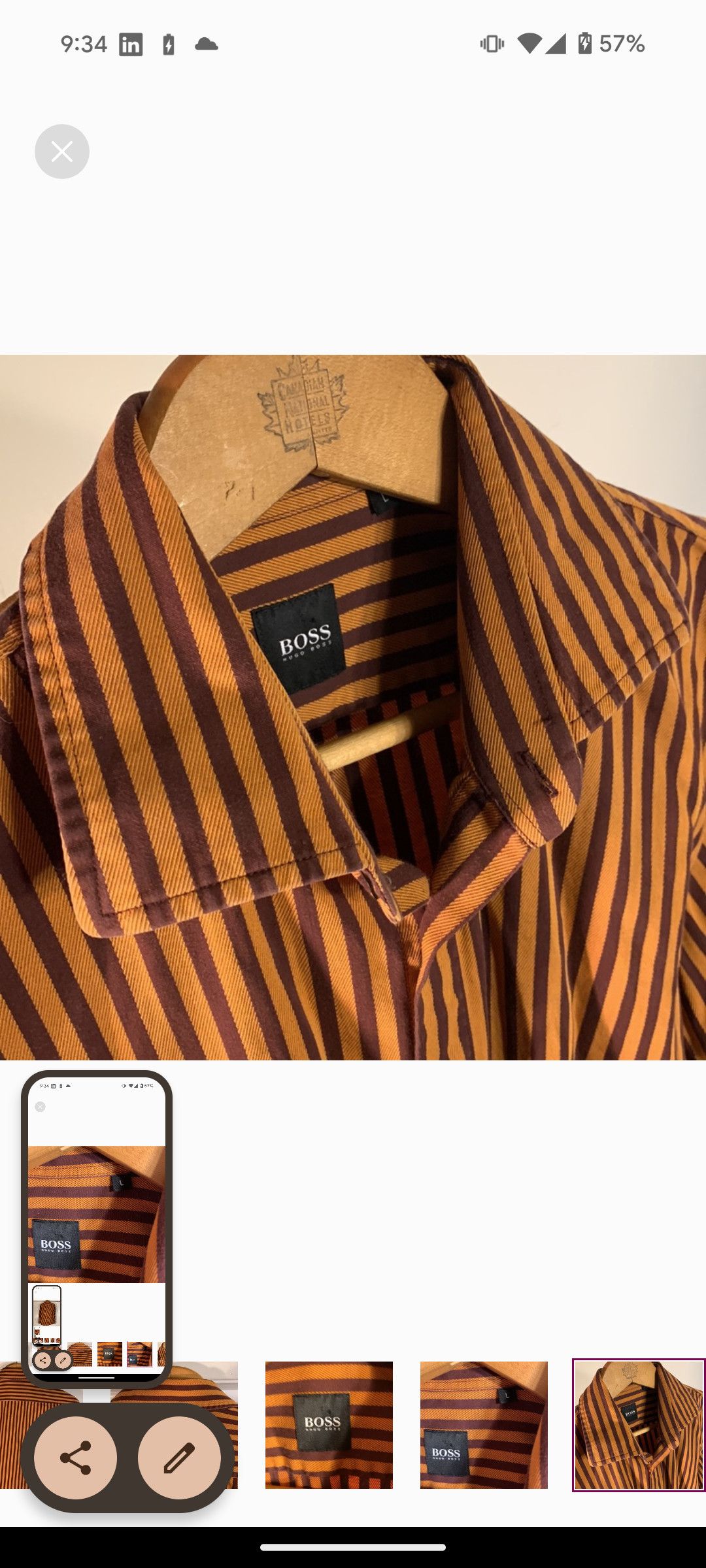 Hugo Boss Hugo Boss Sport Shirt Size US L / EU 52-54 / 3 - 1 Thumbnail