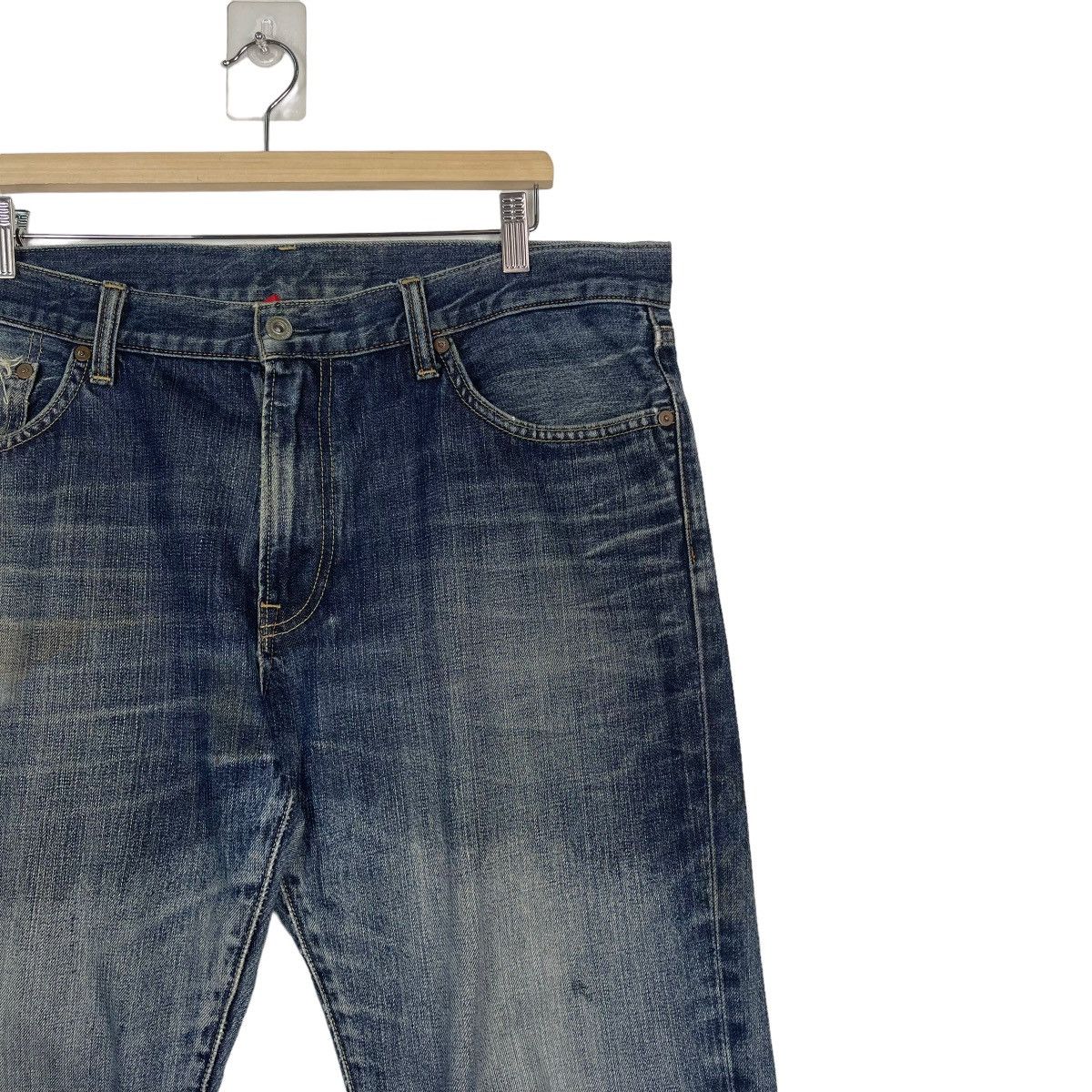 Japanese Brand Uniqlo UJ Distressed Flare Regular Fit Straight Jeans Size US 38 / EU 54 - 5 Thumbnail