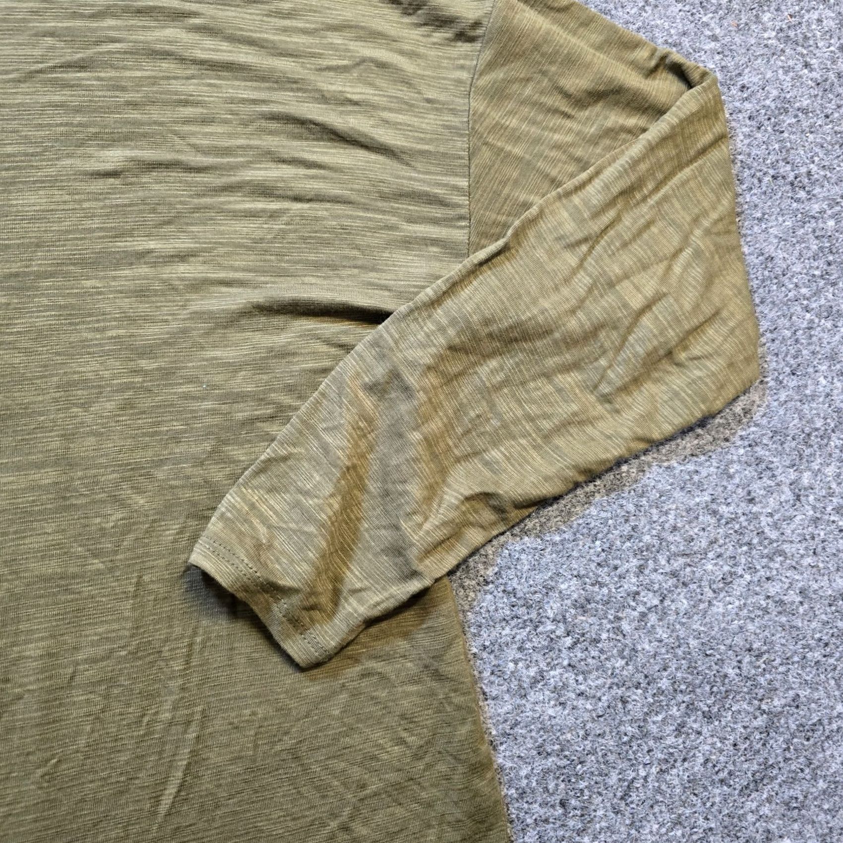 Old Navy Old Navy Top Womens Size Small Tall Green Textured Slub Knit Long Sleeve Capsule Shirt Cap Size S / US 4 / IT 40 - 4 Thumbnail
