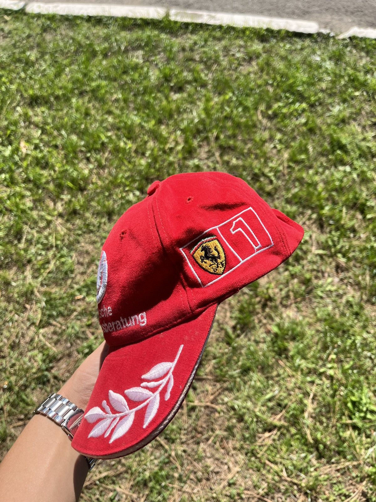 Ferrari × Vintage Vintage Ferrari F1 Michael Schumacher Hat Size ONE SIZE - 6 Thumbnail