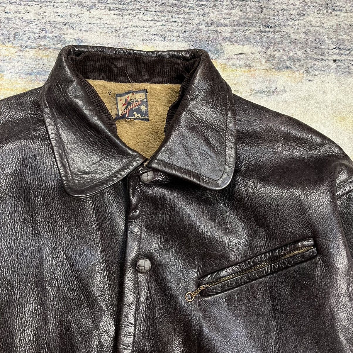 Japanese Brand Vintage 80s Capital brand bikers leather jacket Size US M / EU 48-50 / 2 - 6 Thumbnail