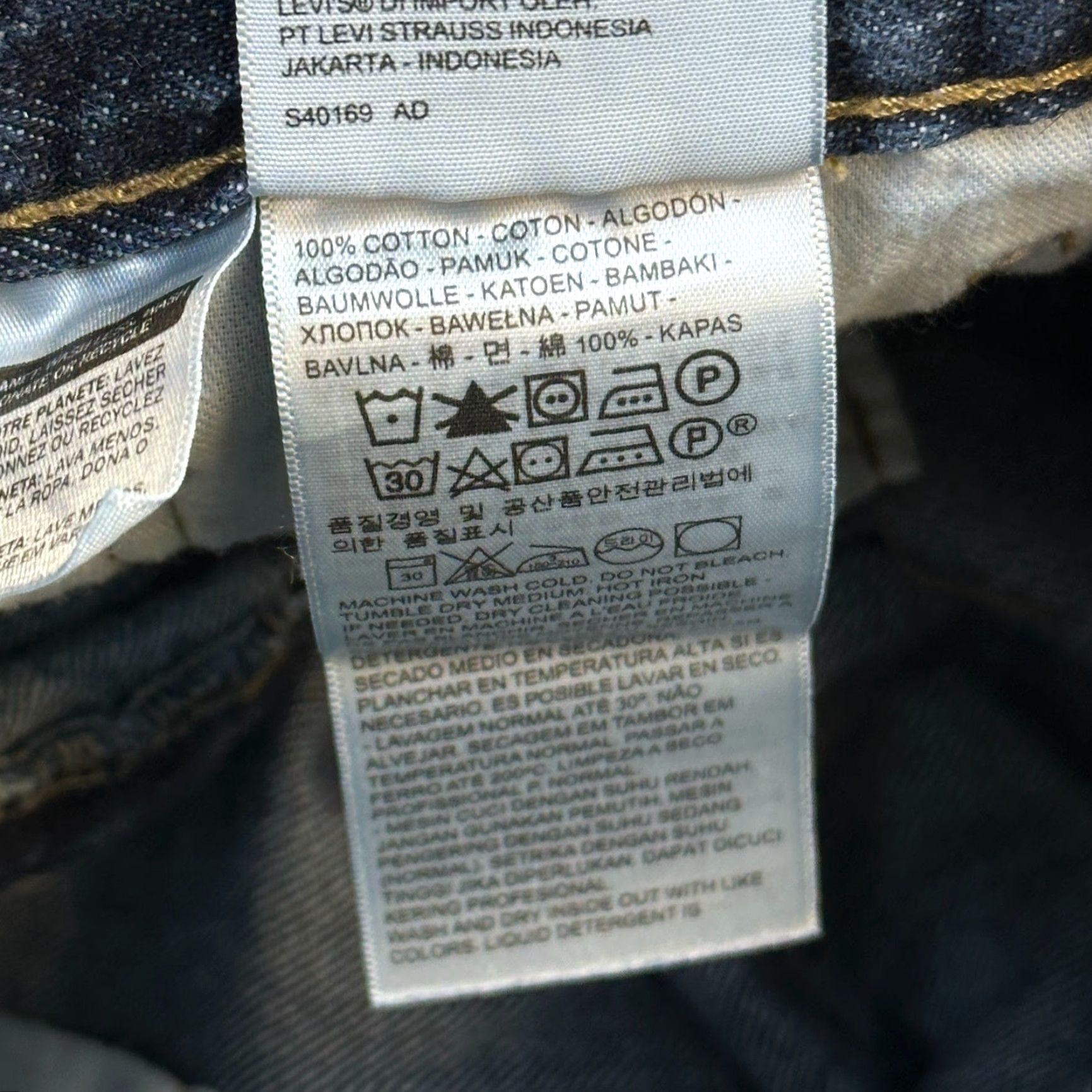 Levi's Levis 514 Jeans Mens 32x34 Blue Dark Wash Denim Straight Fit Casual Size US 32 / EU 48 - 7 Thumbnail