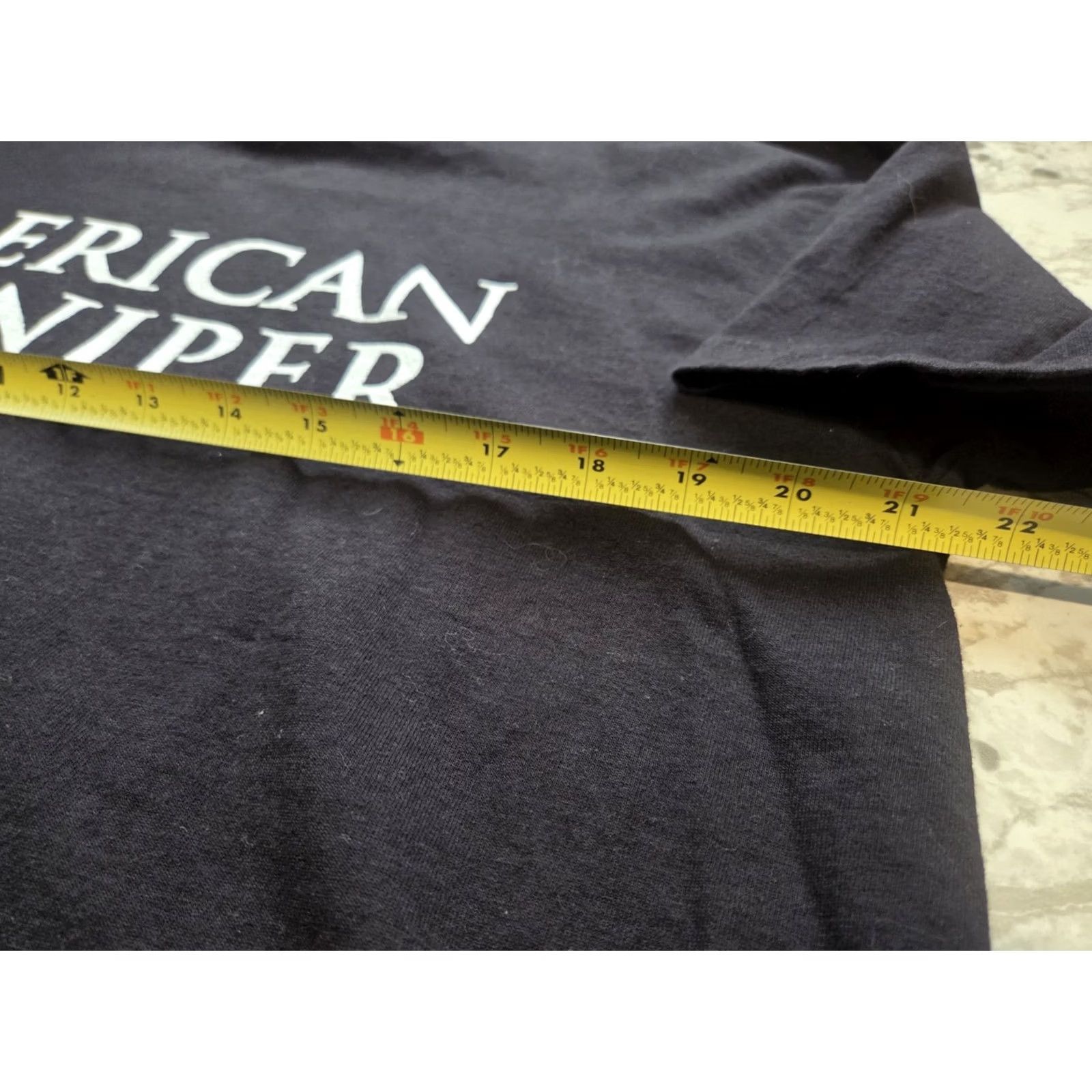Vintage American Sniper T Shirt Mens Large Black Short Sleeve Skull Graphic Chris Kyle Bayside Gildan Softstyle Size US L / EU 52-54 / 3 - 5 Thumbnail
