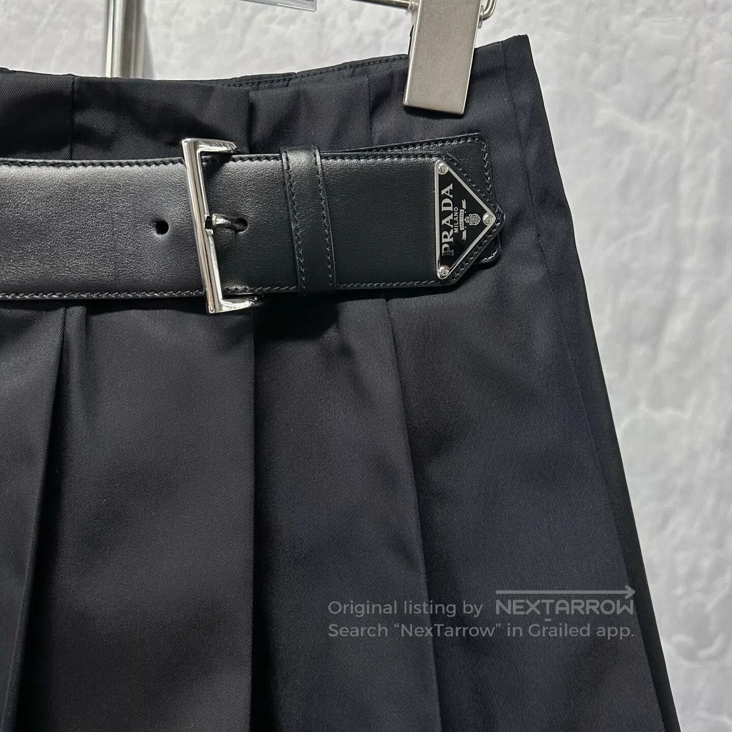 Prada prada black pleated mini skirt size 36. Size 25" / US 0 / IT 36 - 3 Thumbnail