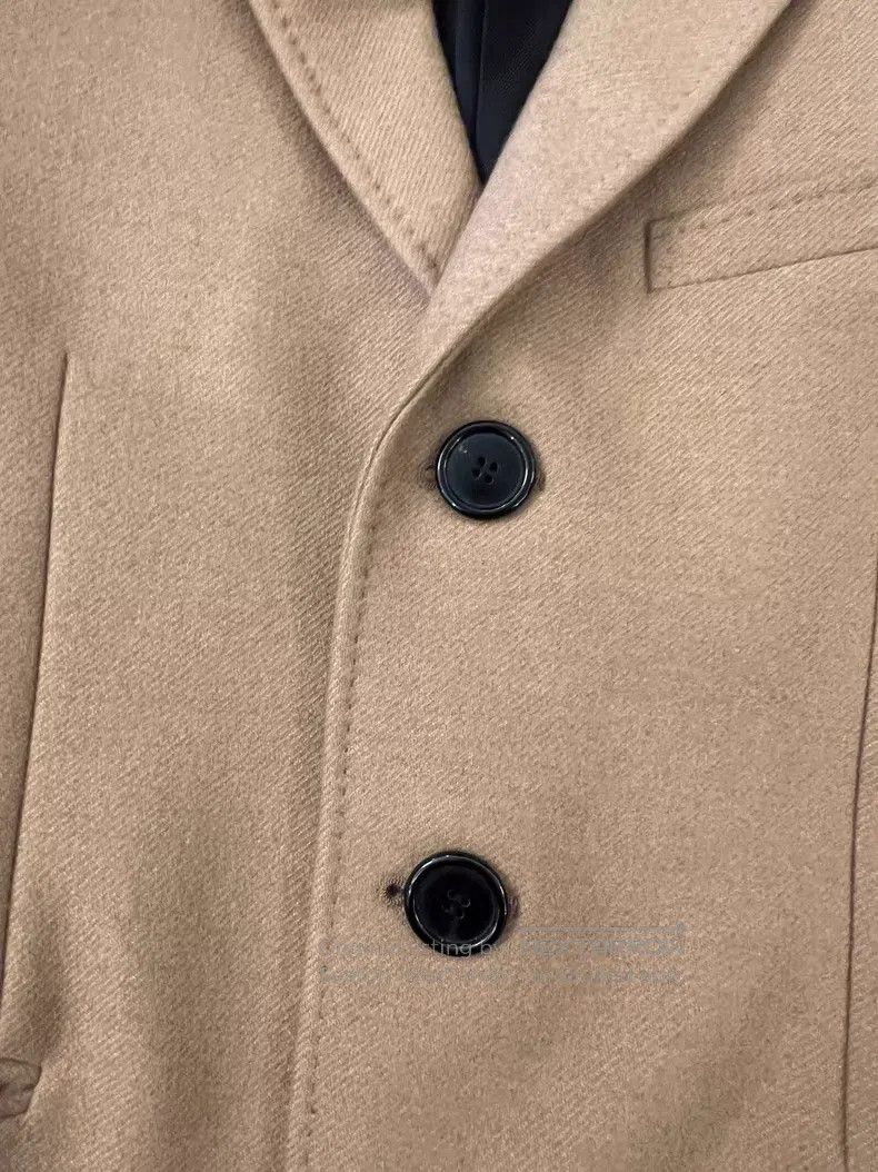 Saint Laurent Paris Saint Laurent Paris Khaki Color Velvet Wool Cashmere Coat Size US M / EU 48-50 / 2 - 4 Thumbnail