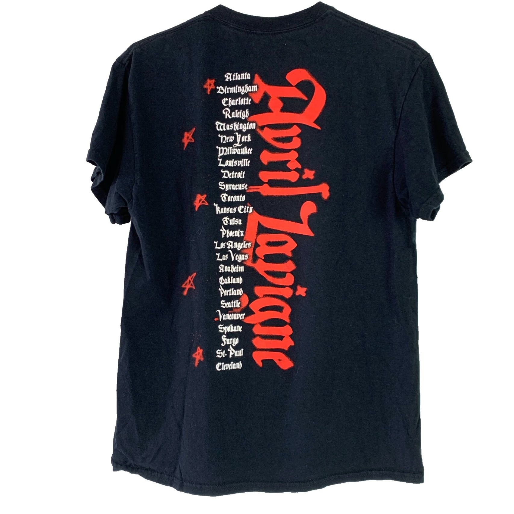 Vintage Avril Lavigne Love Sux Tour Reprint Black Crew Shirt Band Tee M Unisex Adults Short Sleeve Crew Neck 100% Cotton Size US M / EU 48-50 / 2 - 5 Thumbnail