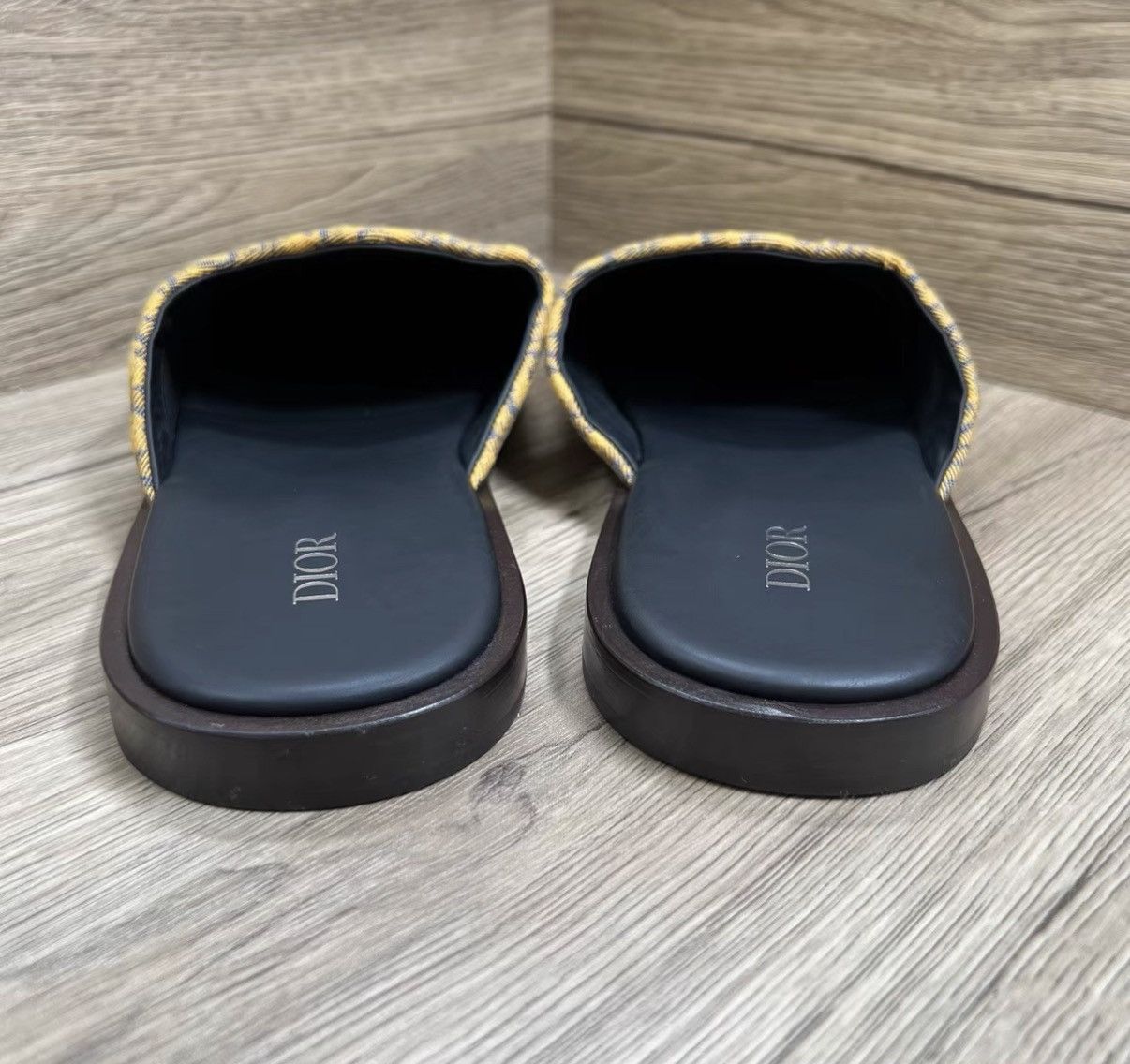 Dior Dior INDIOR Black & Yellow All-over Print Mule Slides J41 Size US 9.5 / EU 42-43 - 4 Thumbnail