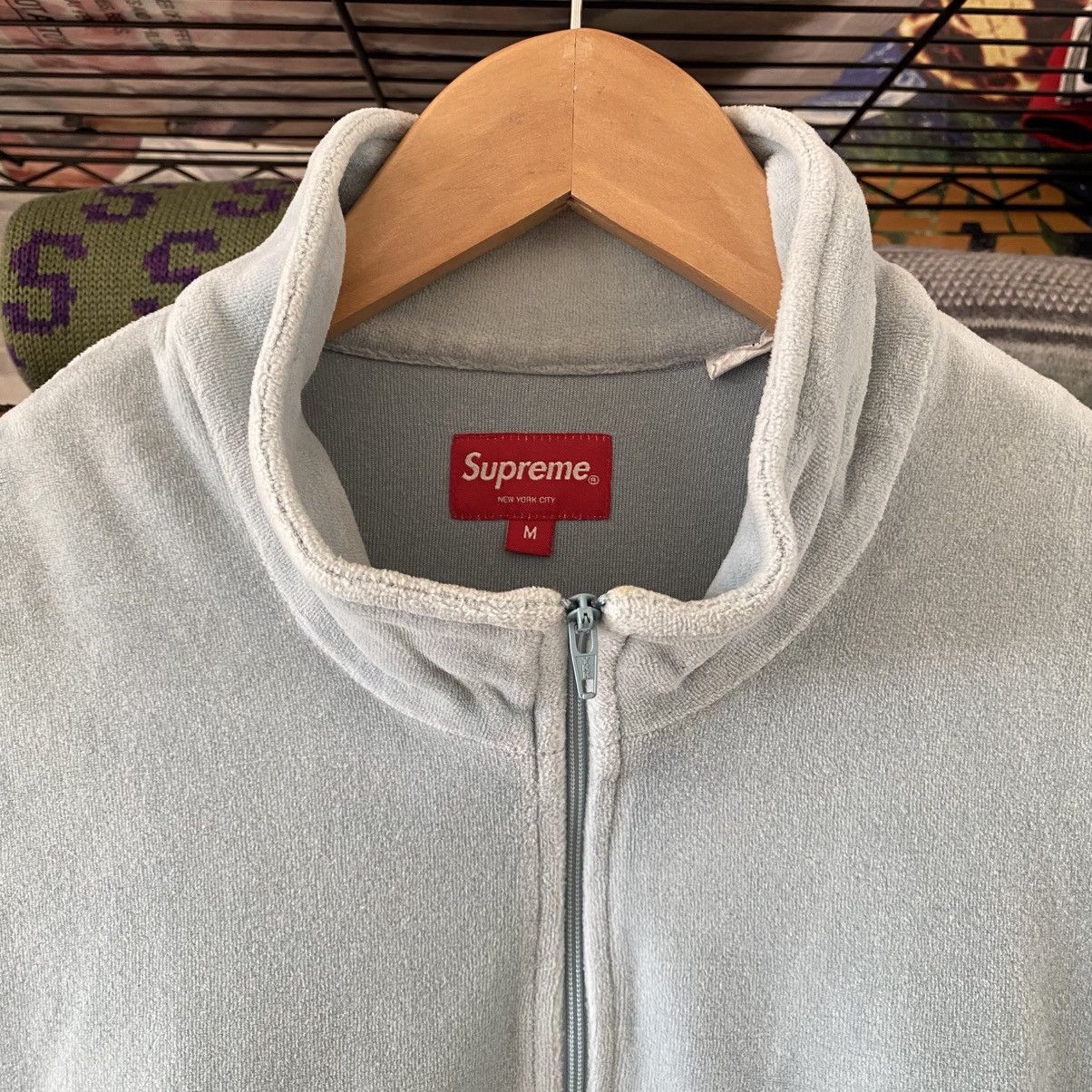 Supreme Supreme Velour Half Zip Pullover Baby Blue 2017 Size US M / EU 48-50 / 2 - 3 Thumbnail