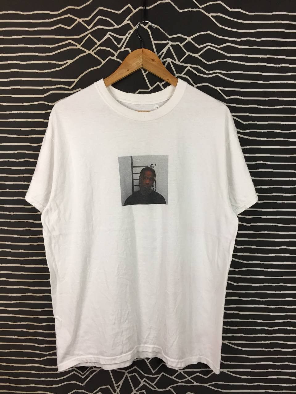 Rap Tees Travis Scott Cactus Jack Free The Rage Mugshot Tee Size US L / EU 52-54 / 3 - 1 Thumbnail