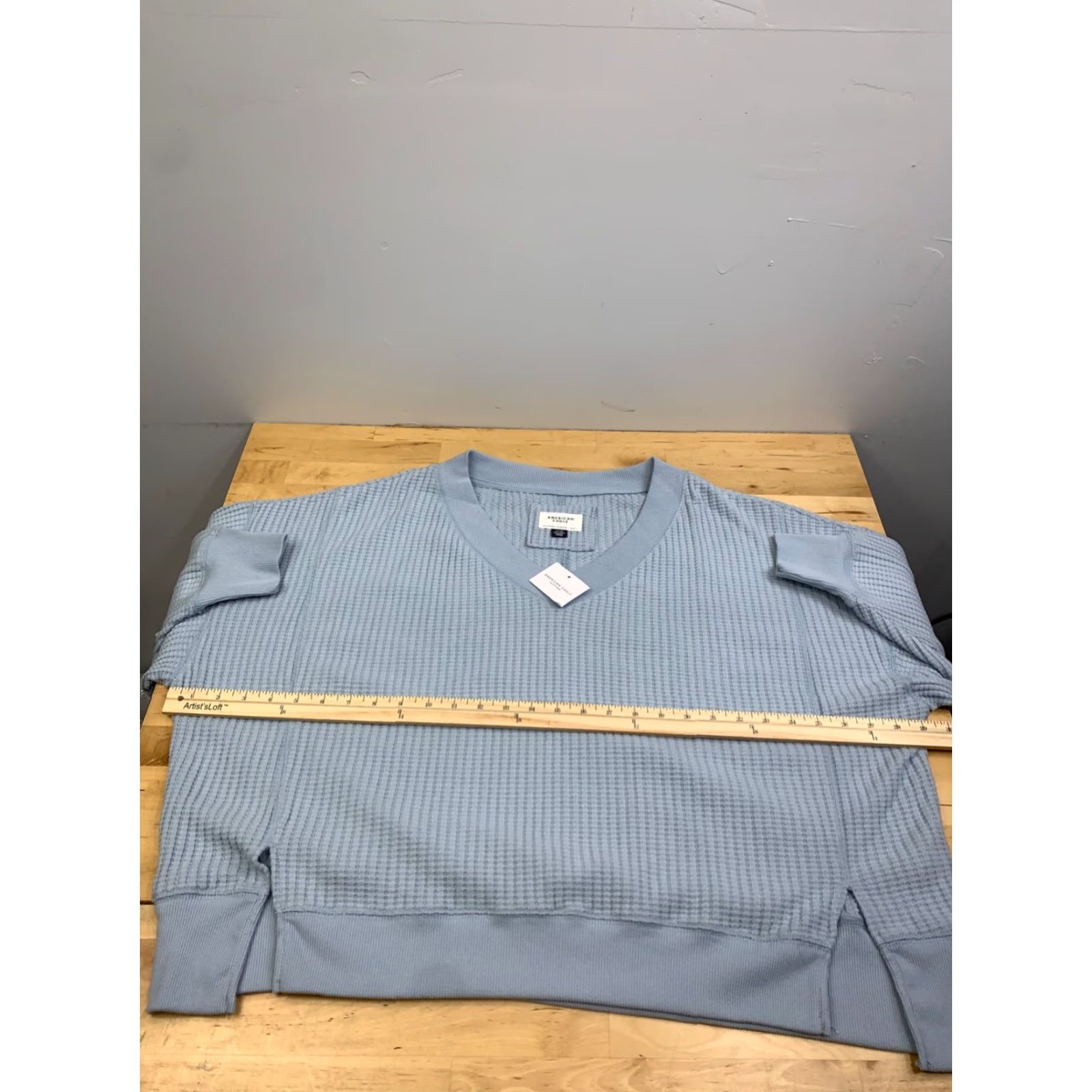 American Eagle Outfitters American Eagles Outfitters V Neck Sweater Womens S Blue Oversize Pullover 12662 Size S / US 4 / IT 40 - 6 Thumbnail
