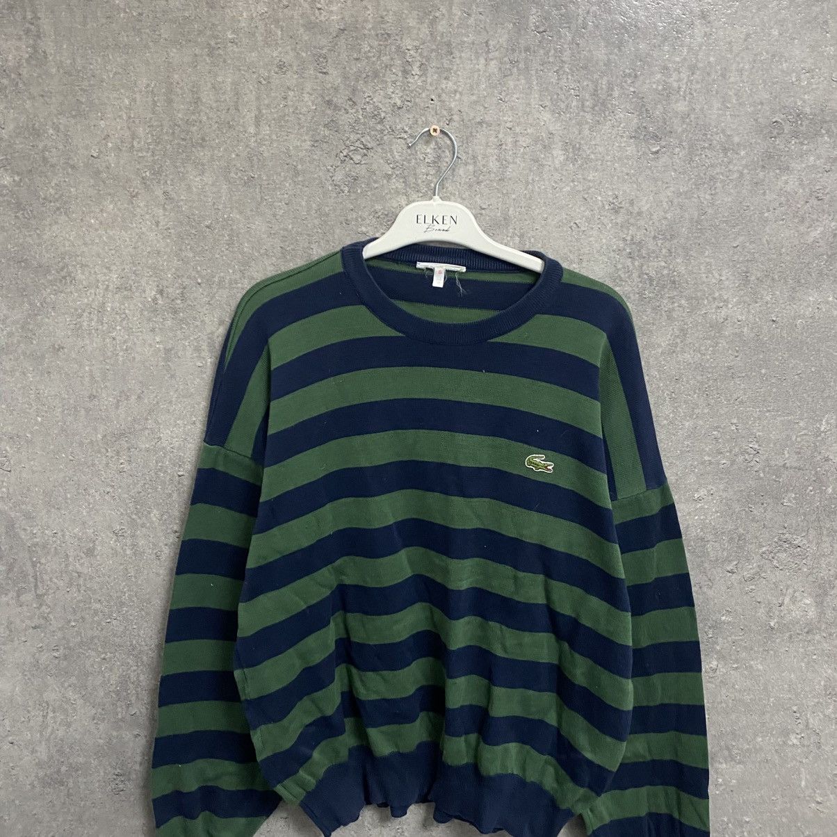 Lacoste Men’s Vintage Lacoste 90s Knit Sweater Striped Sweatshirt Size US M / EU 48-50 / 2 - 4 Thumbnail