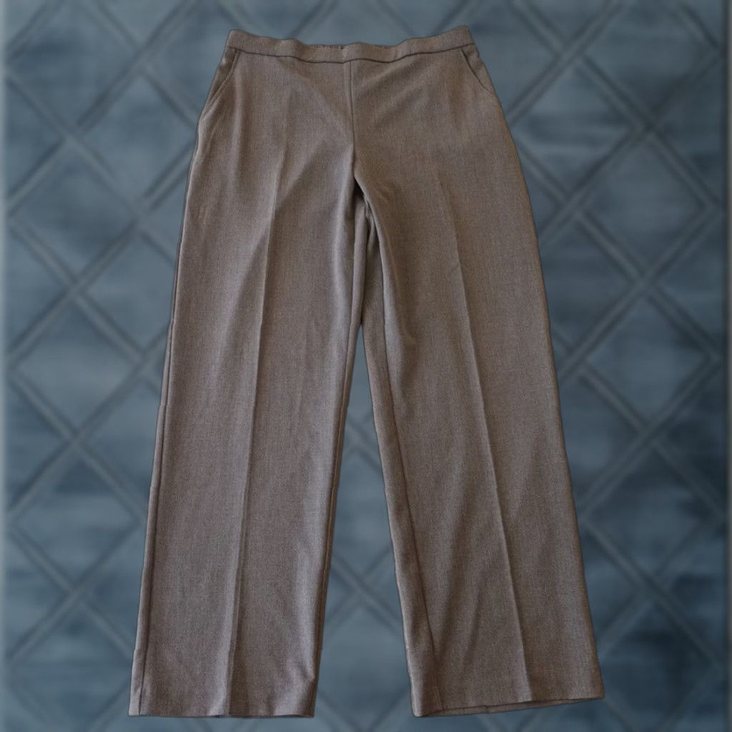Vintage Briggs New York Dress Pants Womens Size 14 Gray Pull On Pockets 34x30.5 Size 36" / US 14 / IT 50 - 1 Thumbnail