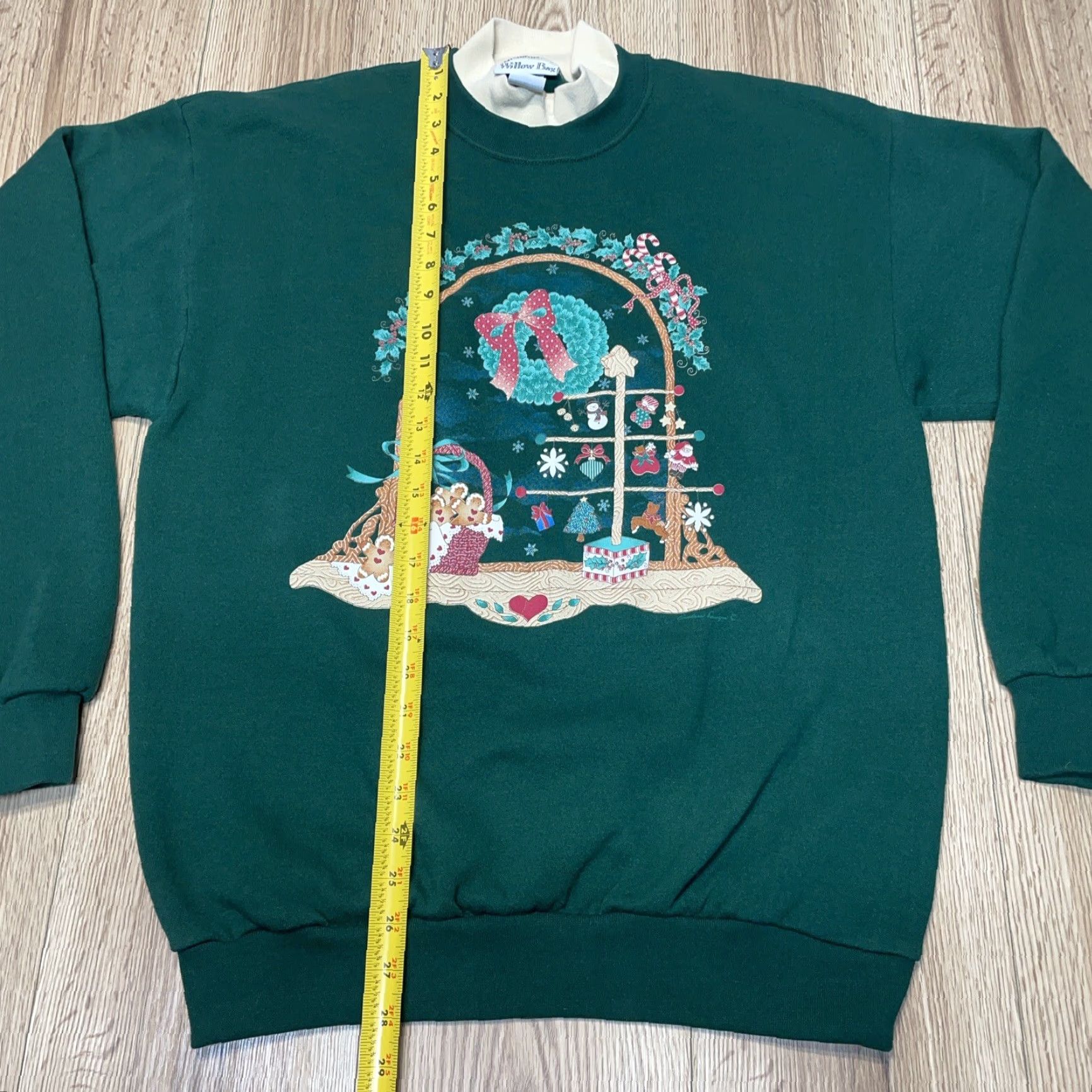 Vintage VINTAGE Willow Bay Christmas Sweatshirt Pullover Women Large Green Activewear Size L / US 10 / IT 46 - 5 Thumbnail