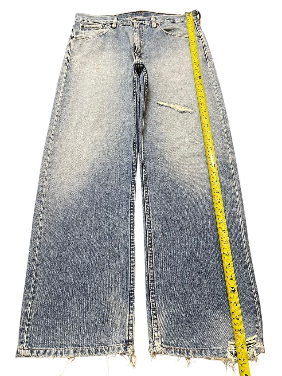 Levi's Vintage 80s Levis 503 Blue Faded Wash Distress Baggy Jeans Size US 32 / EU 48 - 13 Thumbnail