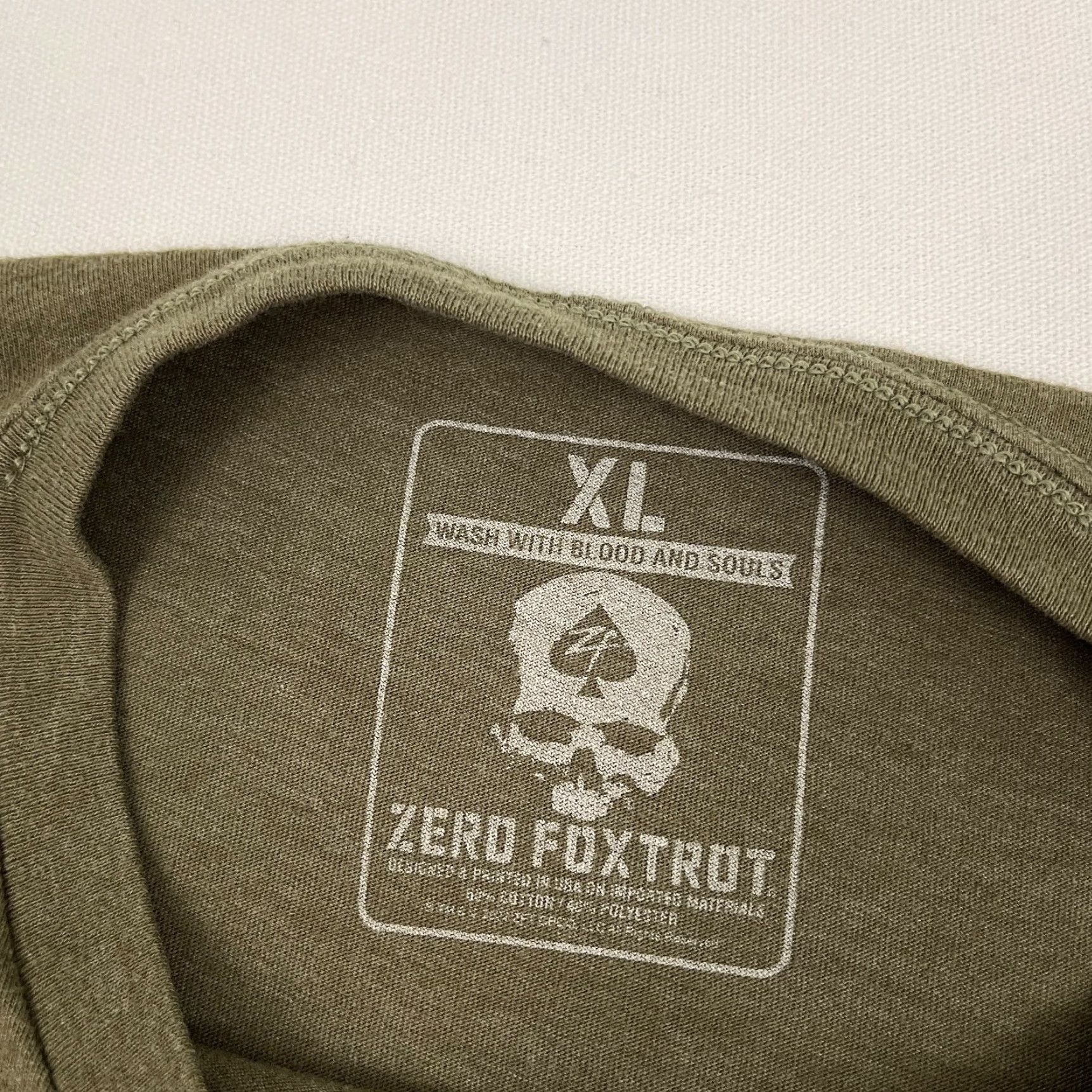 Vintage Zero Foxtrot Shirt Mens XL Green Cat Bomb Surf Military FUCXS Graphic Limited Size US XL / EU 56 / 4 - 4 Thumbnail