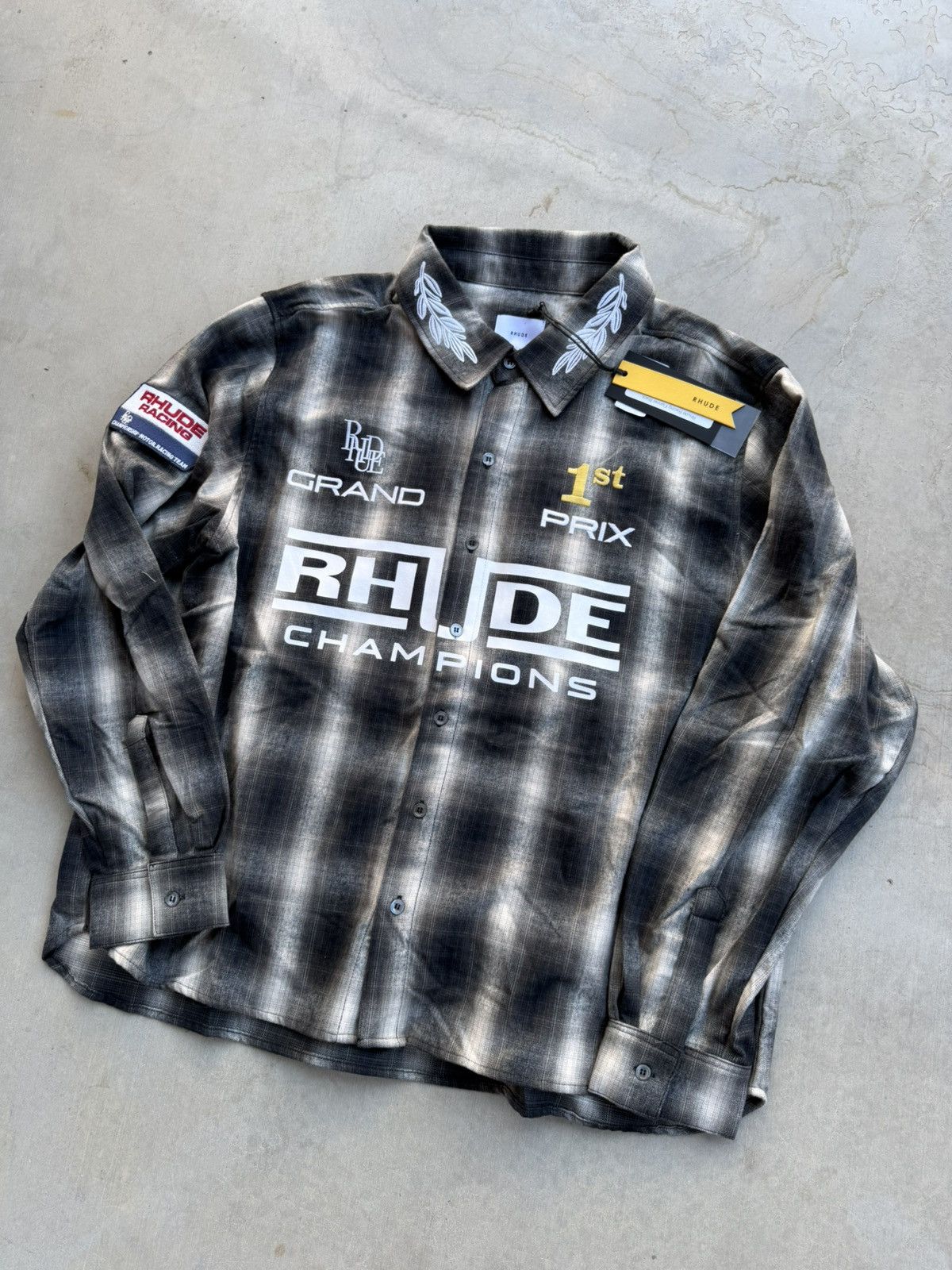 Rhude Rhude Racing Flannel Shirt New With Tags XL Rare Size US M / EU 48-50 / 2 - 2 Thumbnail