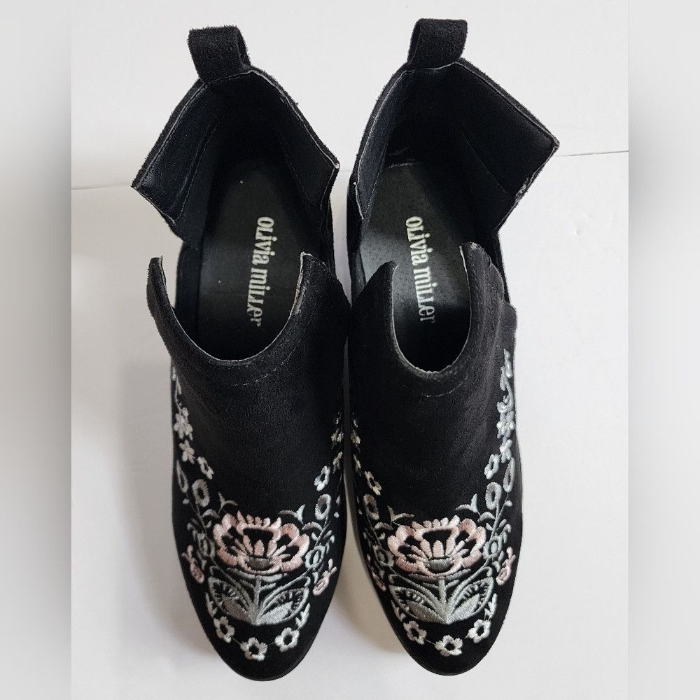 Other 👢Olivia Miller Black Rosedale Embroidered Floral Boots Size US 9 / IT 39 - 7 Thumbnail