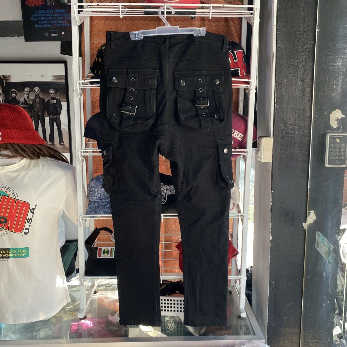 Japanese Brand 💥BONDAGE💥Archival Xfrm Japan Sick Punk Style Cargo Denim Size US 32 / EU 48 - 2 Thumbnail