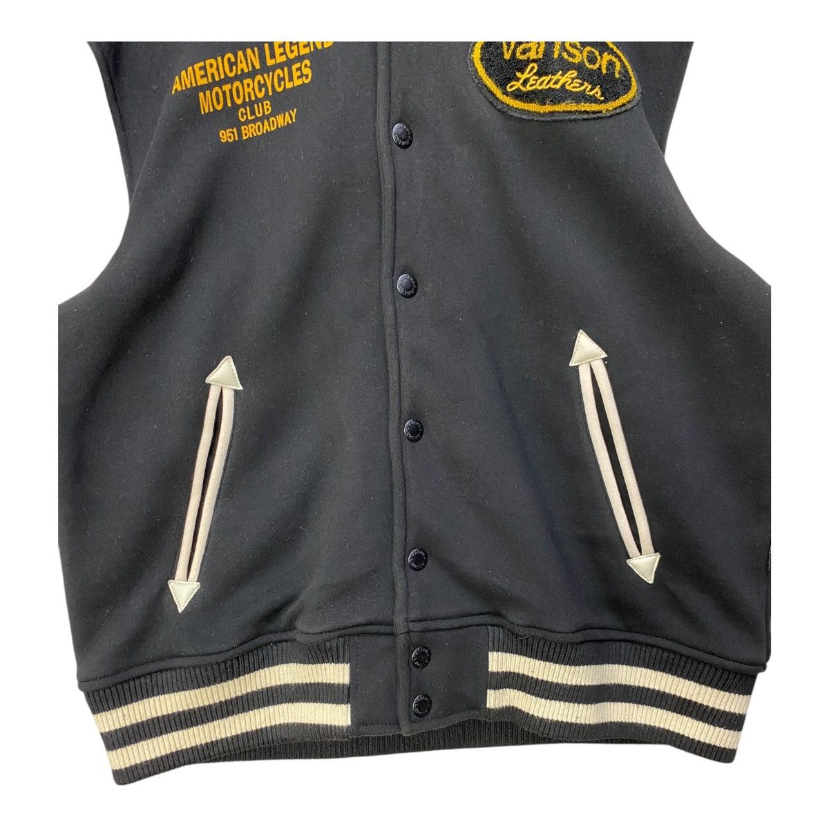 Vanson Leathers Vanson Leathers Varsity Jacket Hoodie Heavy Cotton Button Up Size US XXL / EU 58 / 5 - 7 Thumbnail