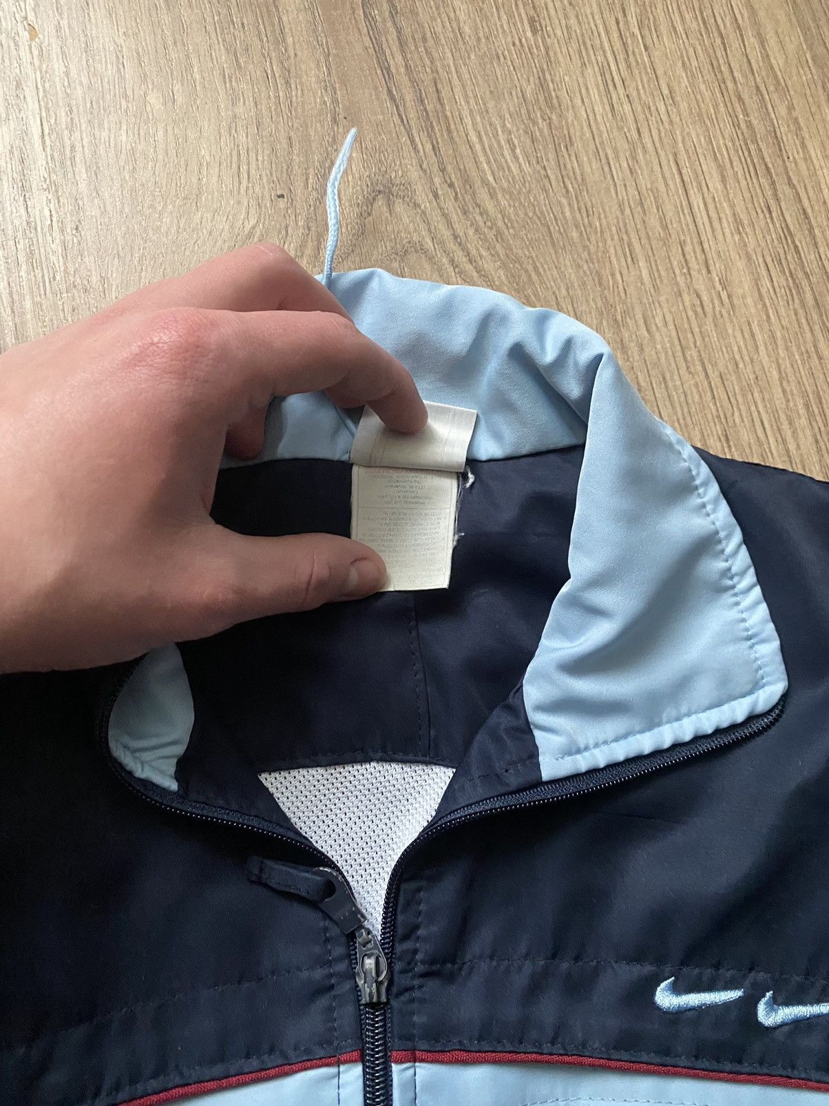 Nike × Vintage Nike vintage Y2K triple swoosh nylon drill jacket❄️ Size US S / EU 44-46 / 1 - 6 Thumbnail
