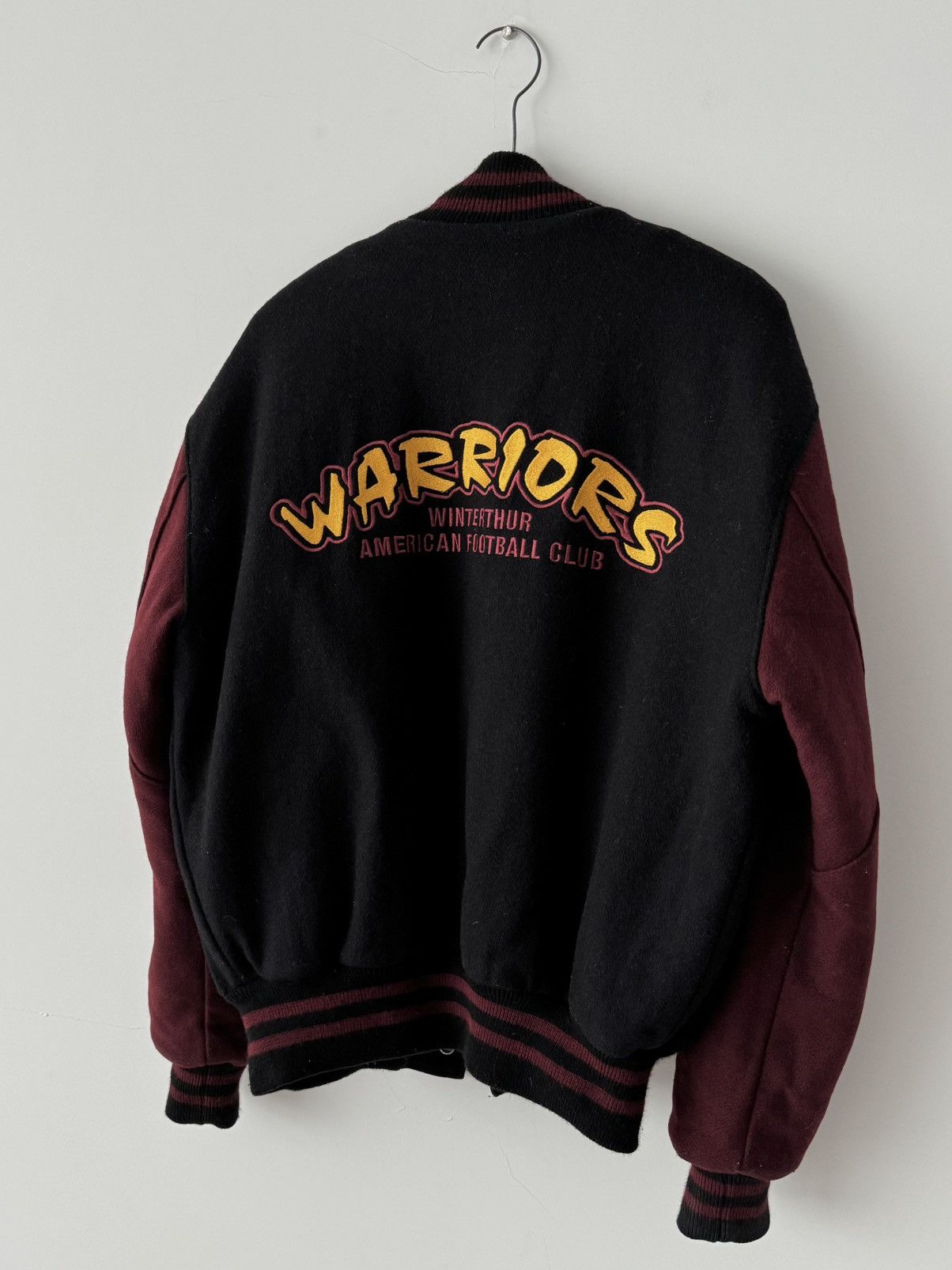 Delong × Vintage Vintage 80s NFL Warriors by Delon Varsity Bomber Jacket Size US L / EU 52-54 / 3 - 9 Thumbnail