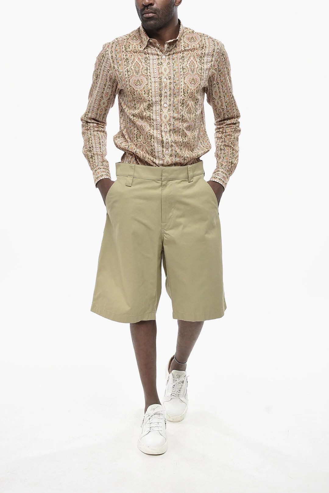 Bottega Veneta og1mm0426 Cotton Short in Beige Size US 30 / EU 46 - 4 Thumbnail