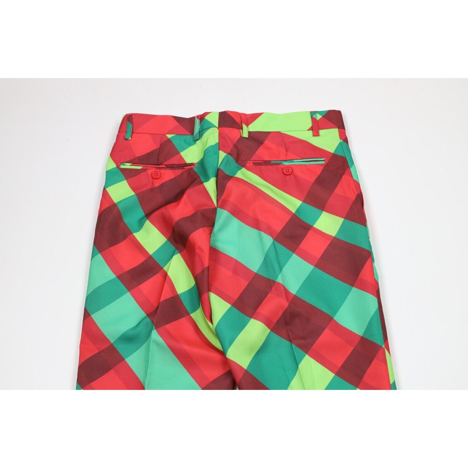 Vintage New Brave Man Christmas Plaid 3 Piece Suit 36R Size 36R - 18 Thumbnail